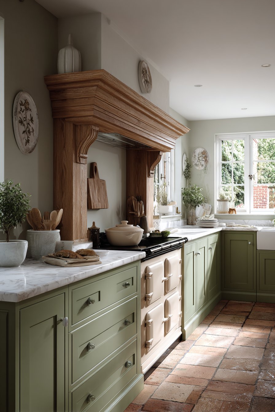 Sage Green Elegance with Marble Sophistication