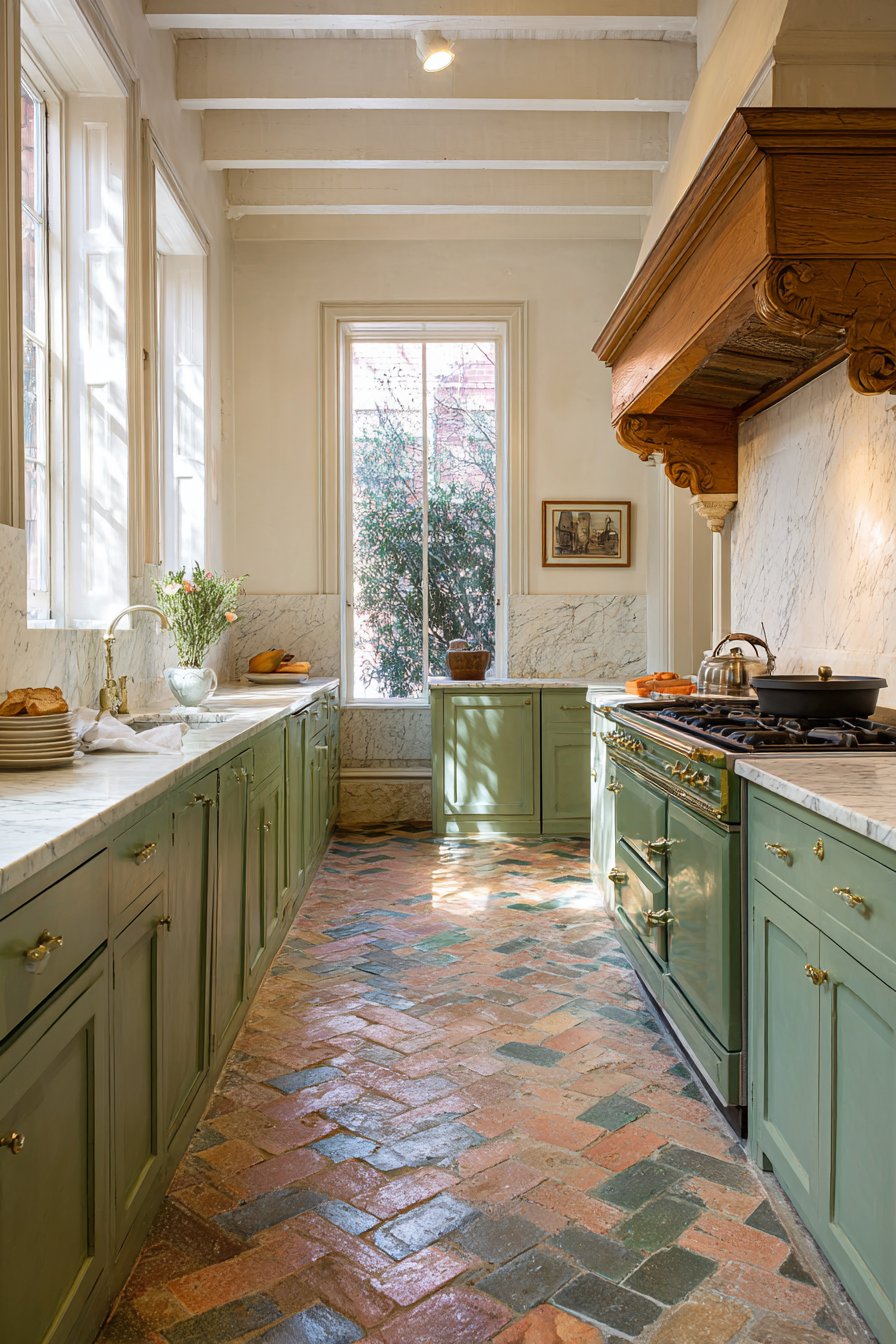 Sage Green Elegance with Marble Sophistication