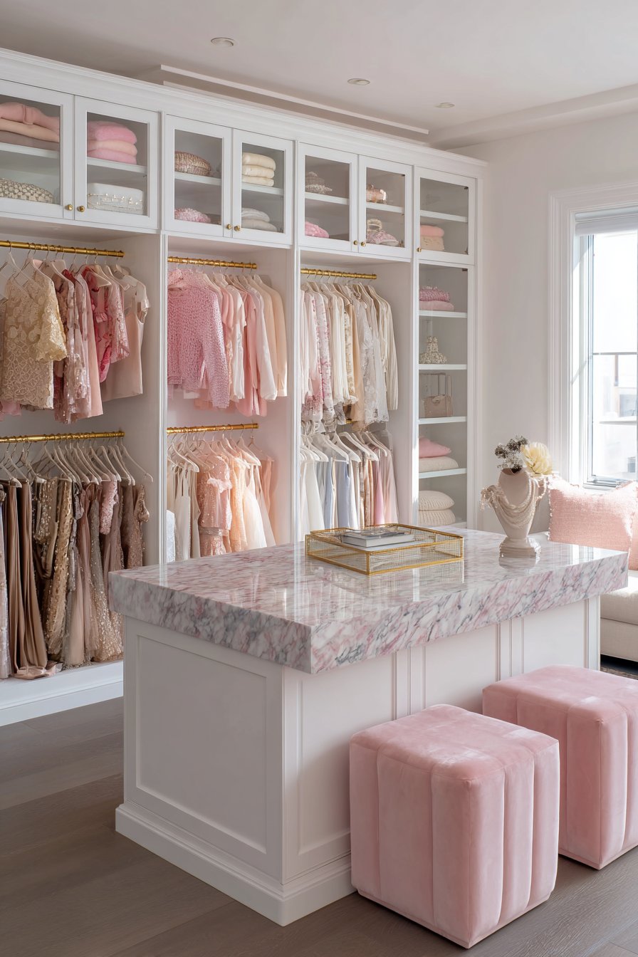 Luxurious Walk-In Closet Organization System