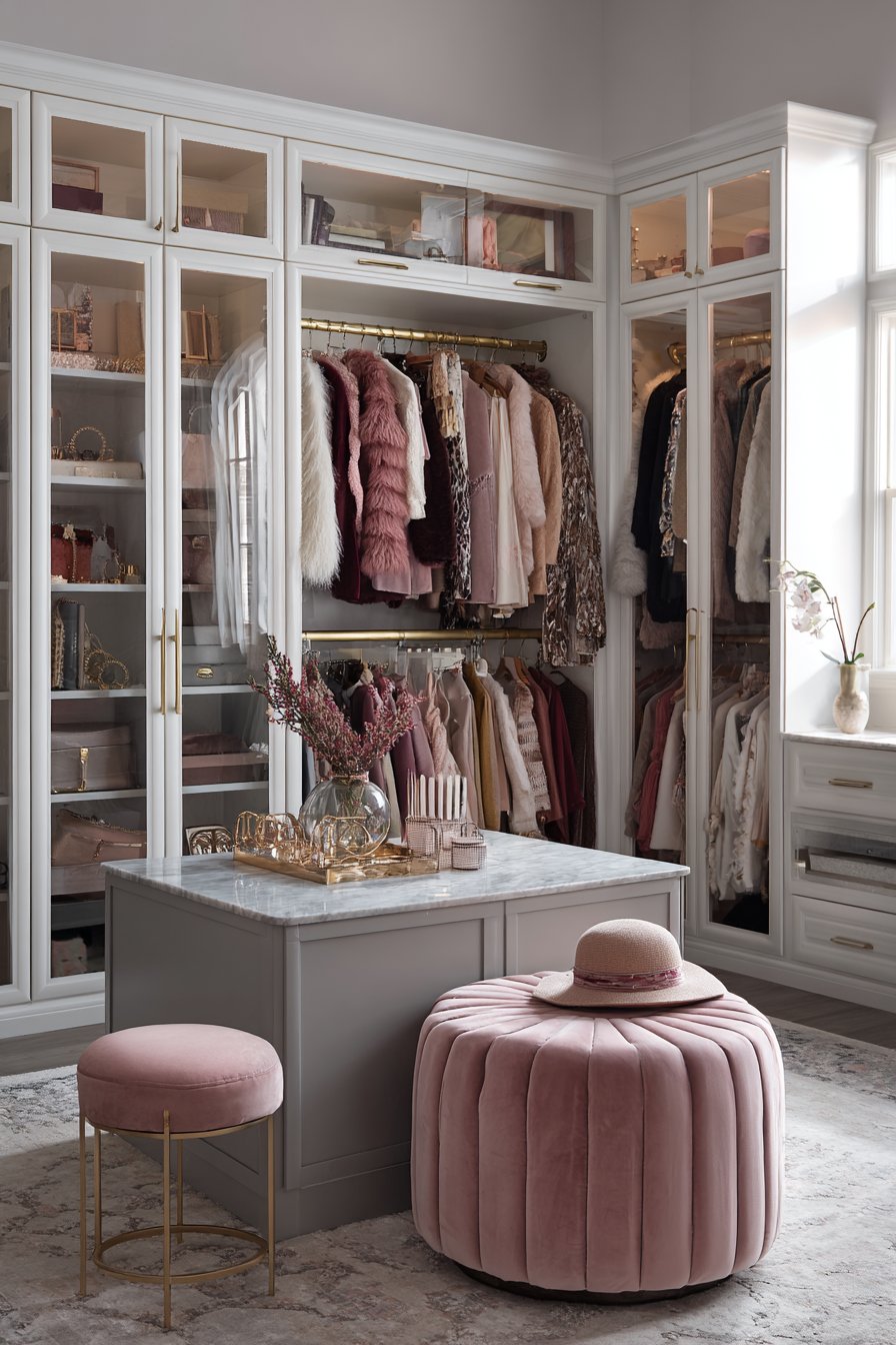 Luxurious Walk-In Closet Organization System