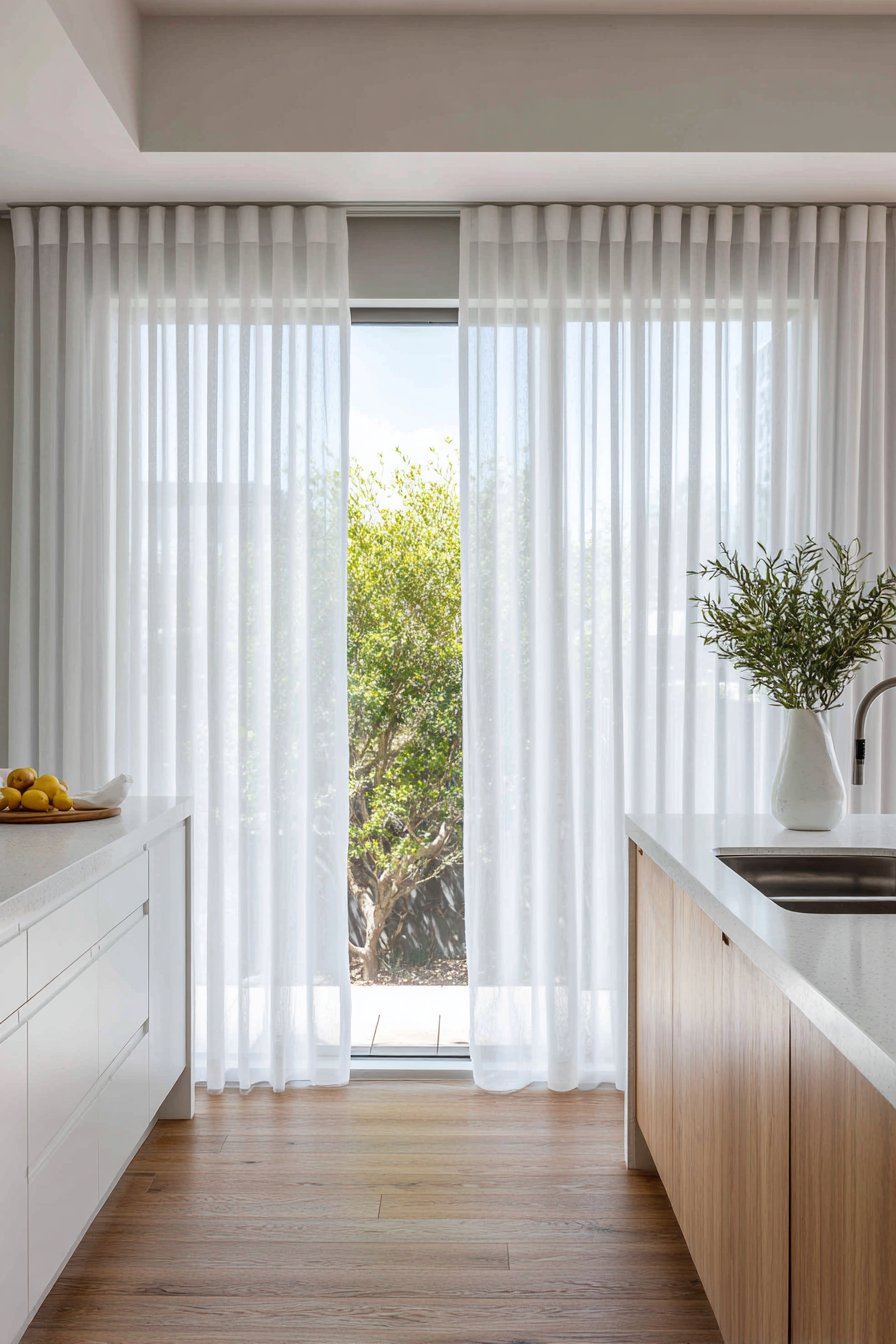 Scandinavian Simplicity with Floor-to-Ceiling Sheers