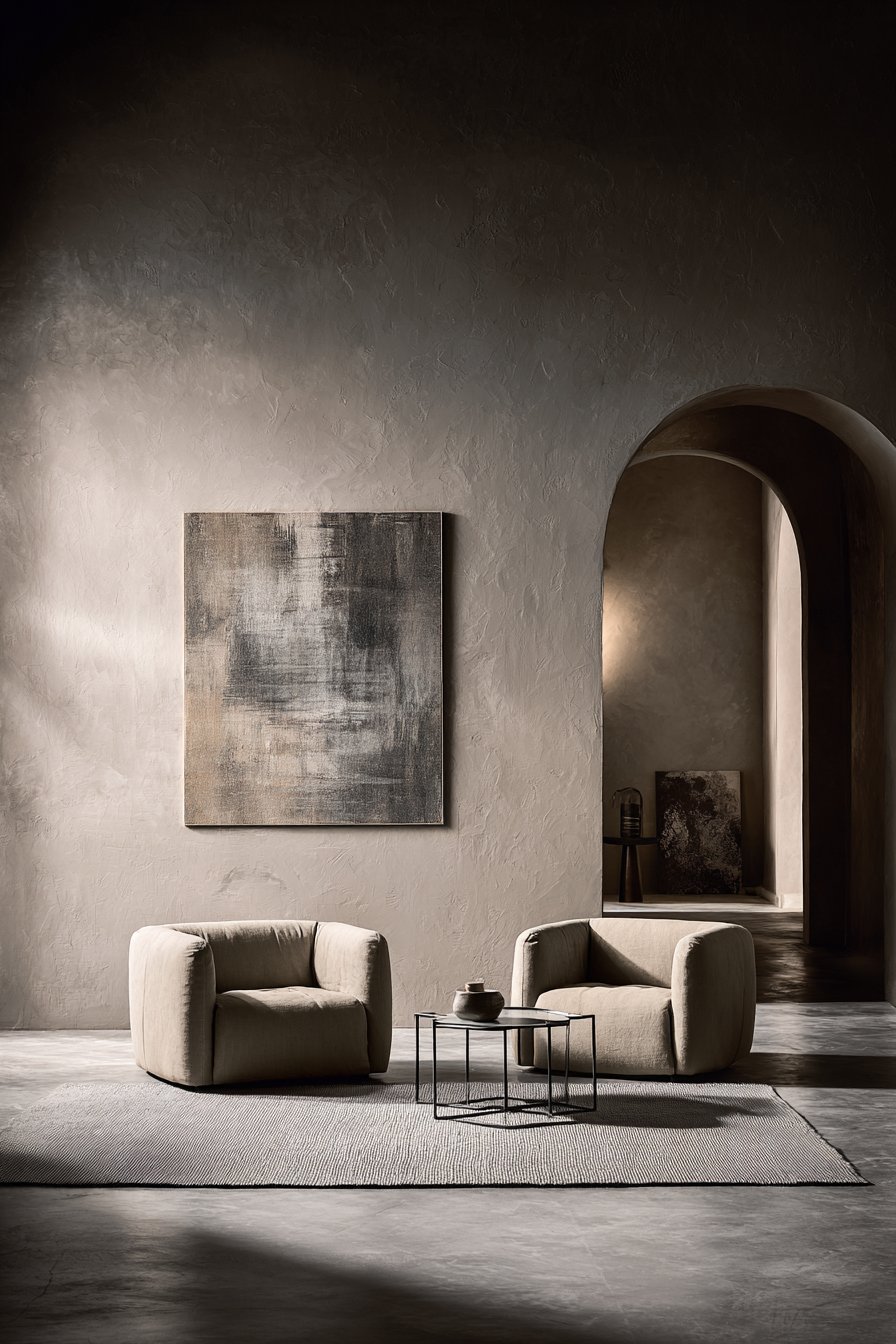 Geometric Precision with Muted Abstract Art