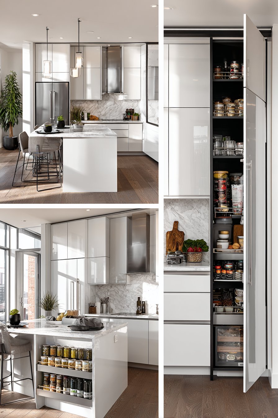Compact Modern Kitchen with Smart Storage Solutions