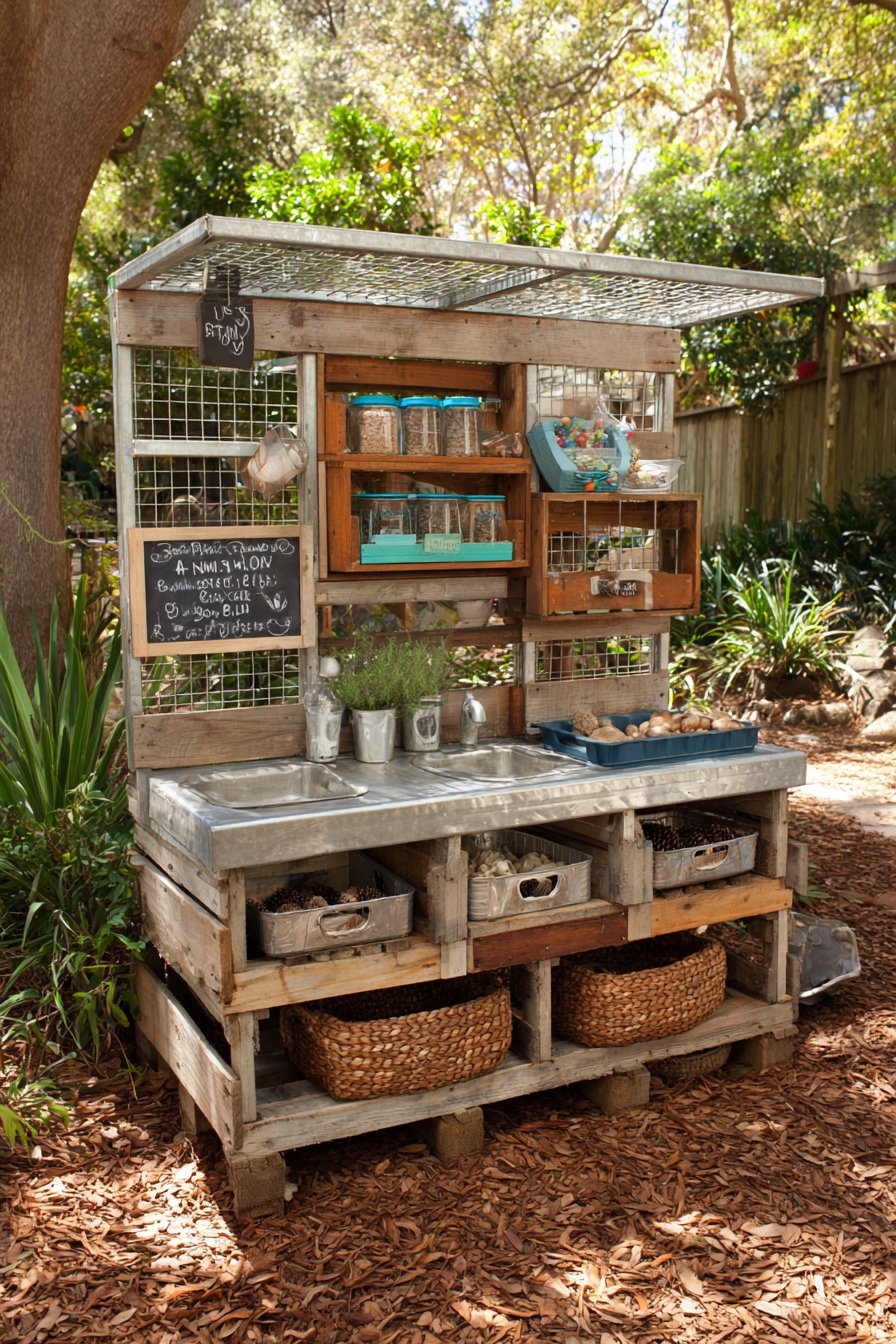 Creative Upcycled Pallet Construction