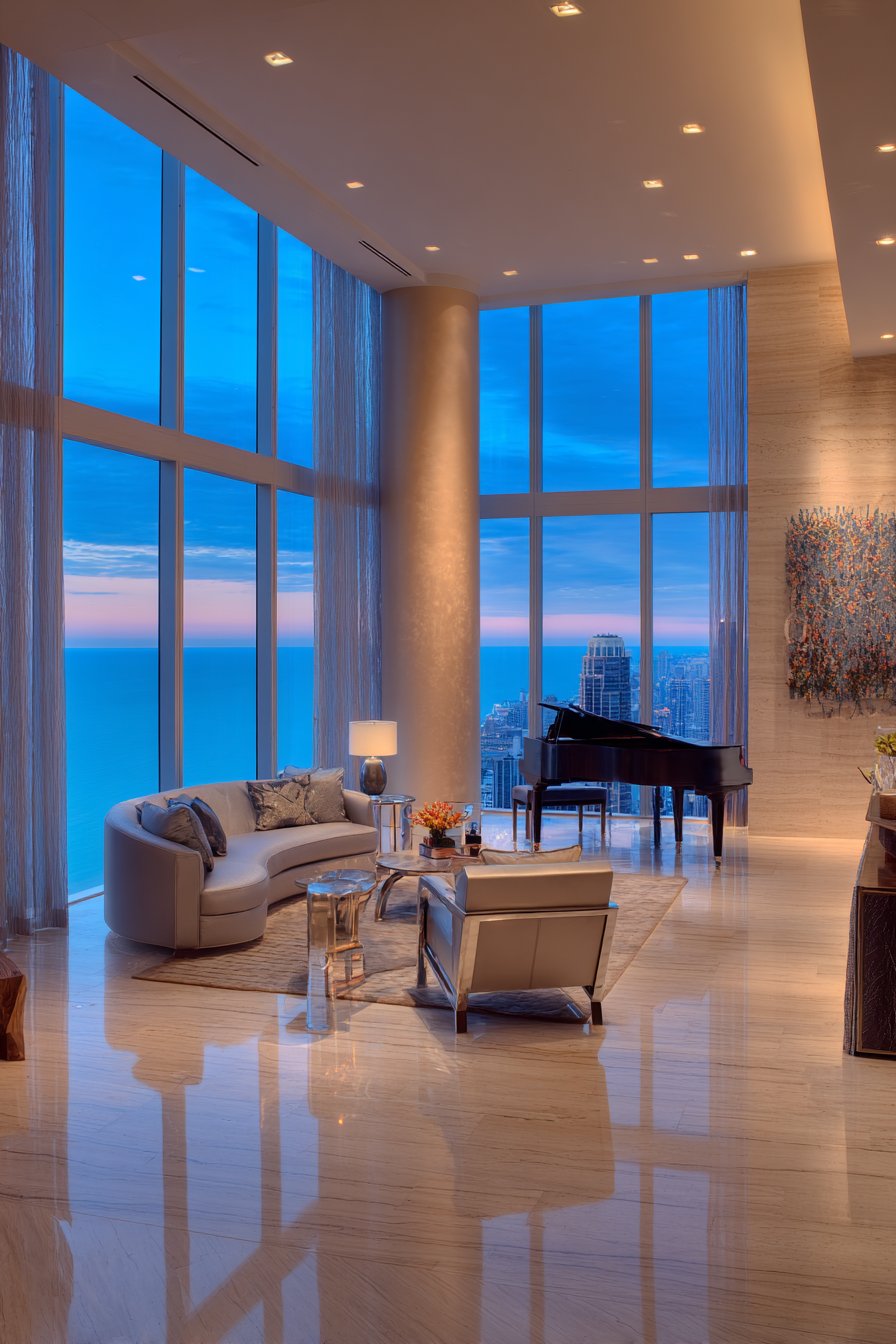 Musical Sophistication: The Grand Piano Living Room