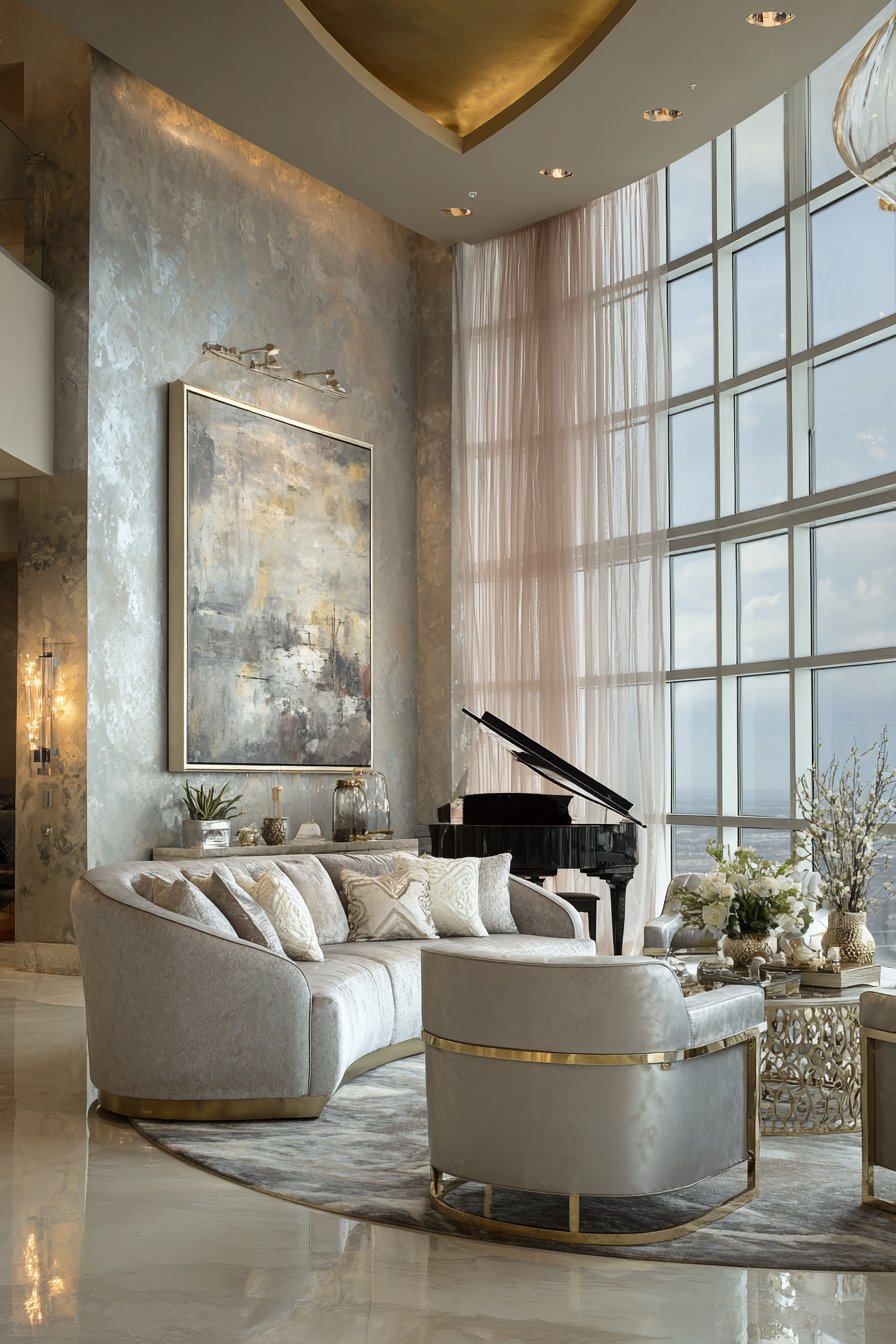 Musical Sophistication: The Grand Piano Living Room