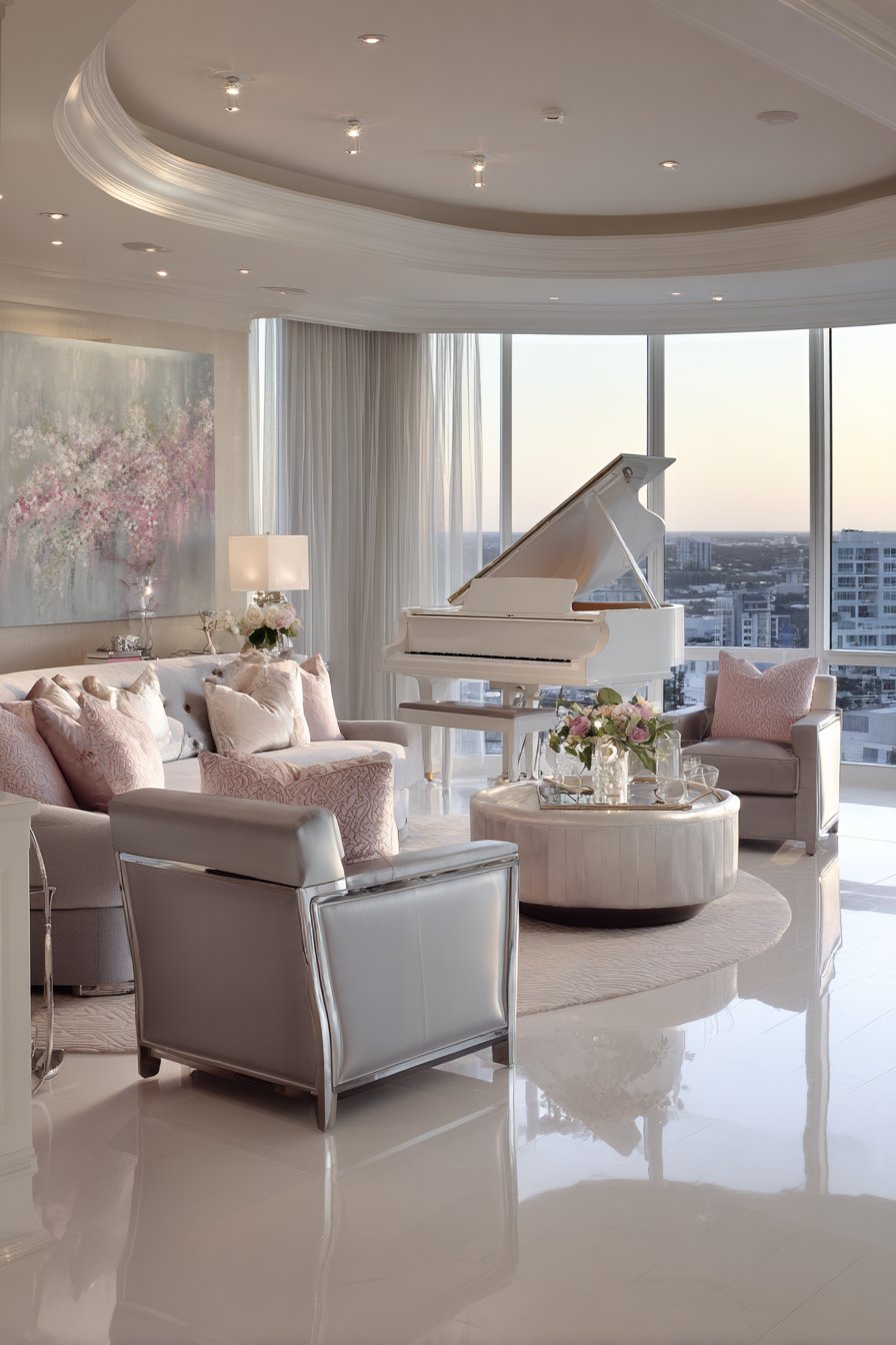 Musical Sophistication: The Grand Piano Living Room