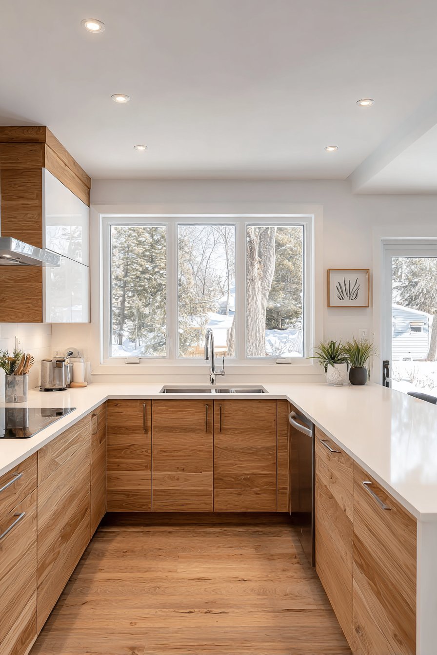 Scandinavian Minimalism with Natural Wood Accents