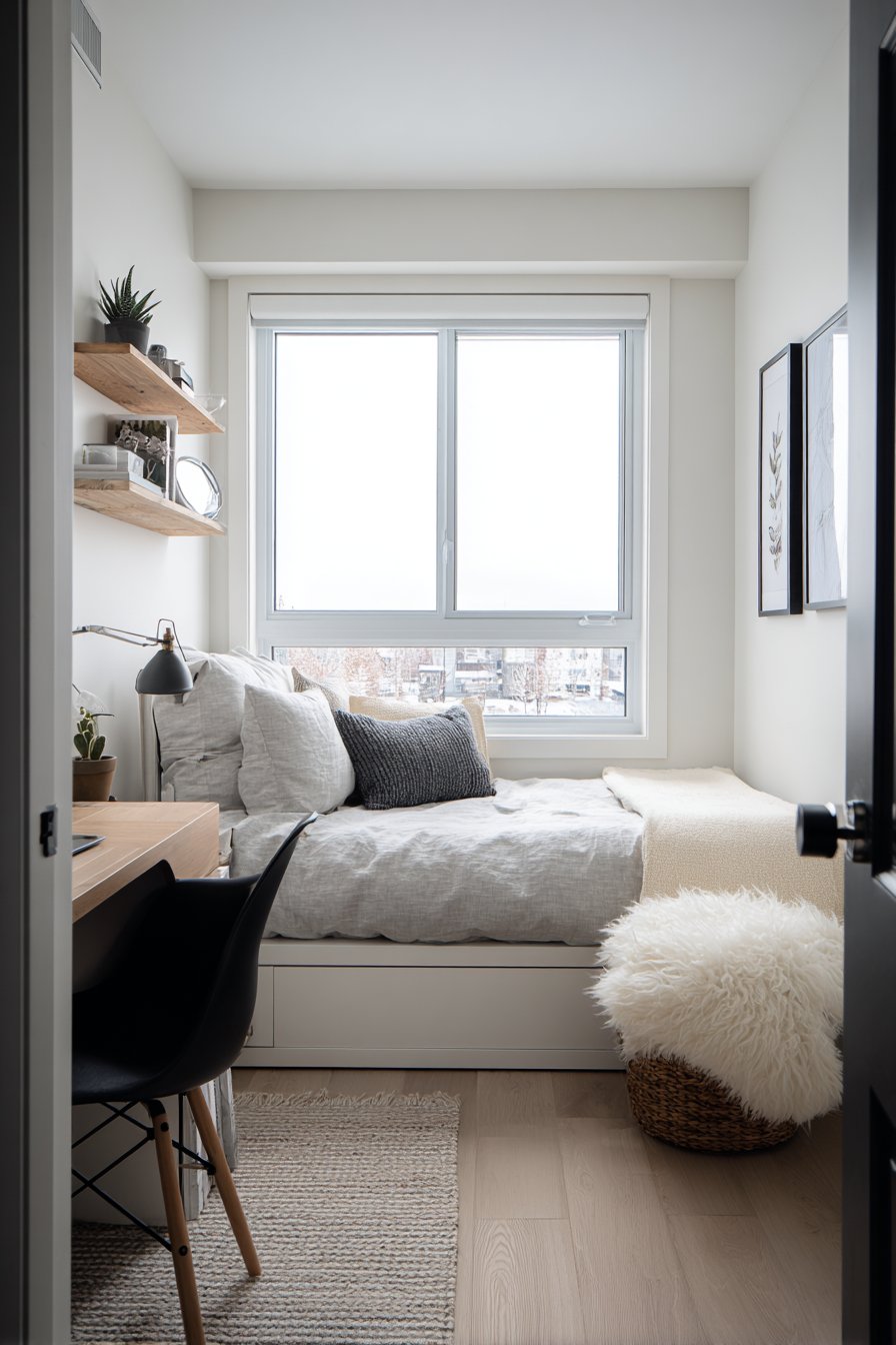 Minimalist Scandinavian Serenity with Functional Beauty
