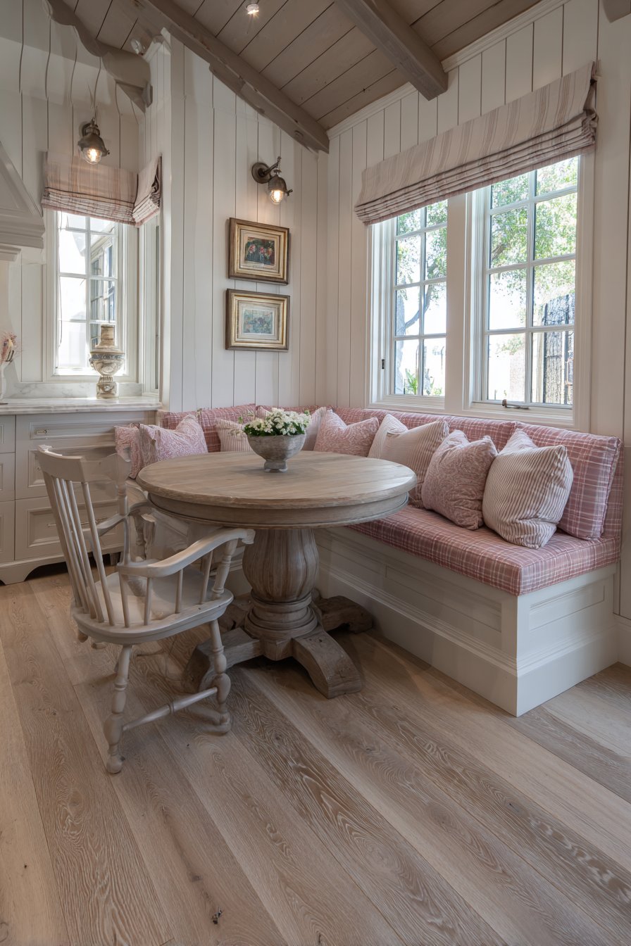 Cozy Breakfast Nook with Built-In Comfort