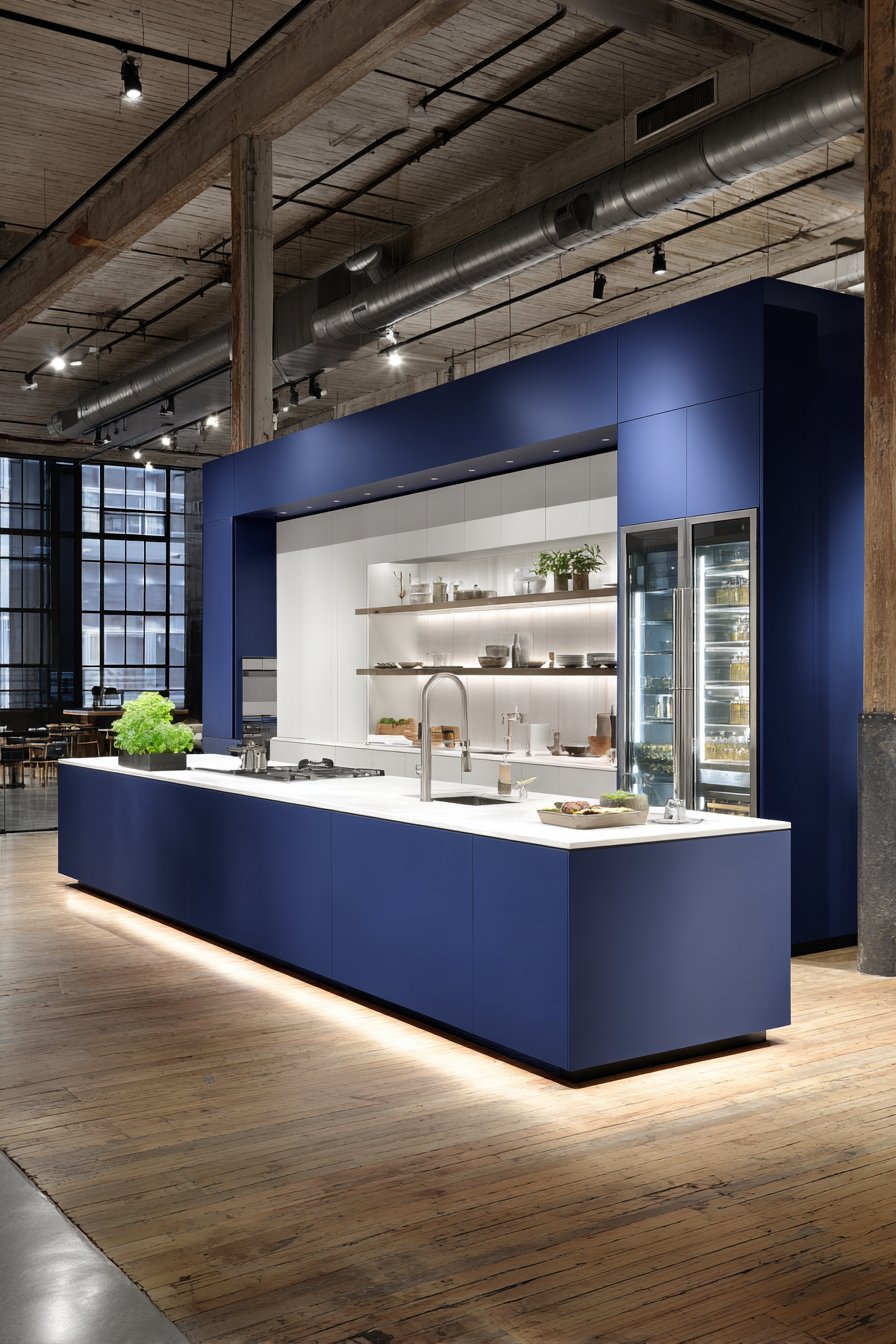 Multifunctional Peninsula with Navy Sophistication