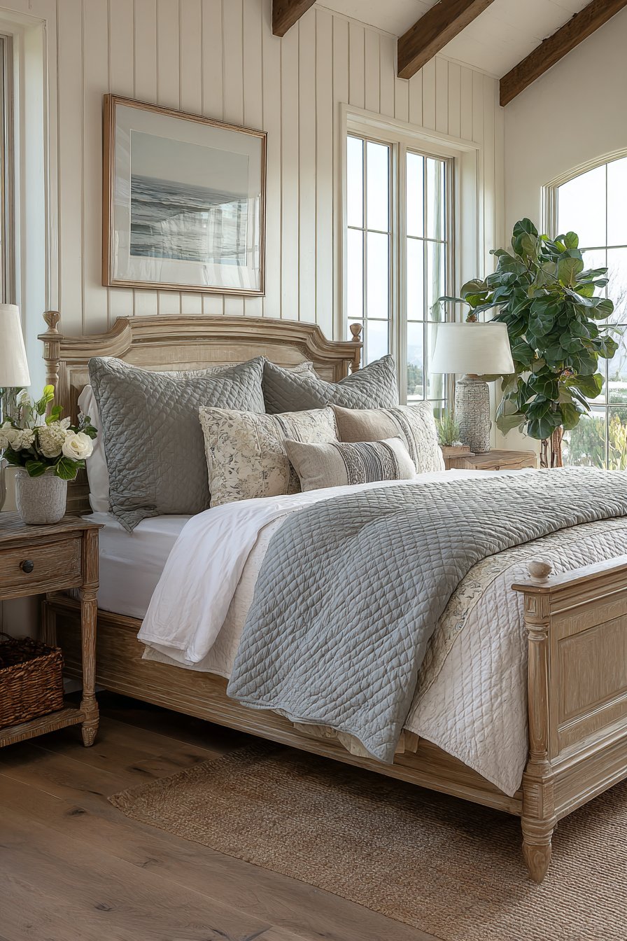 Modern Farmhouse Warmth with Painted Wood Character