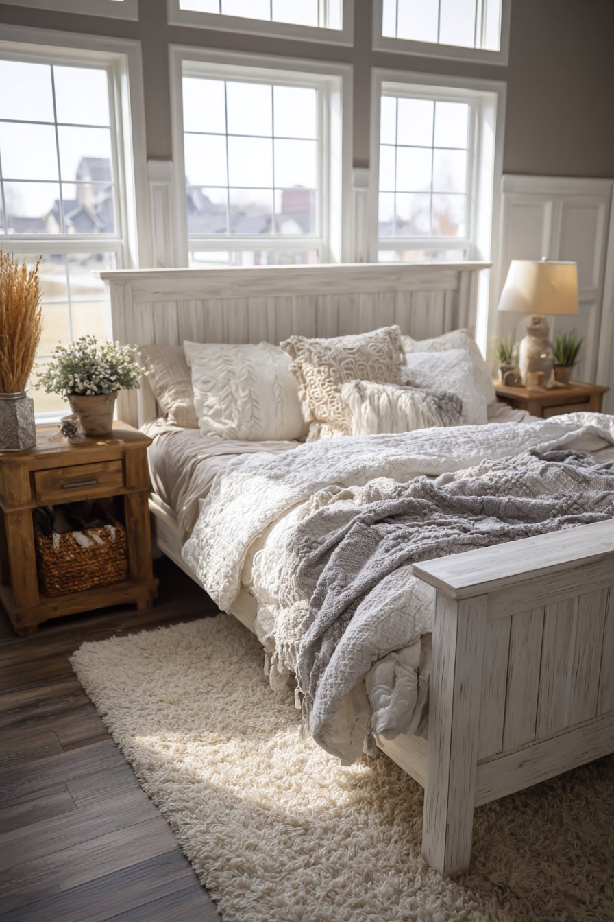 Modern Farmhouse Warmth with Painted Wood Character