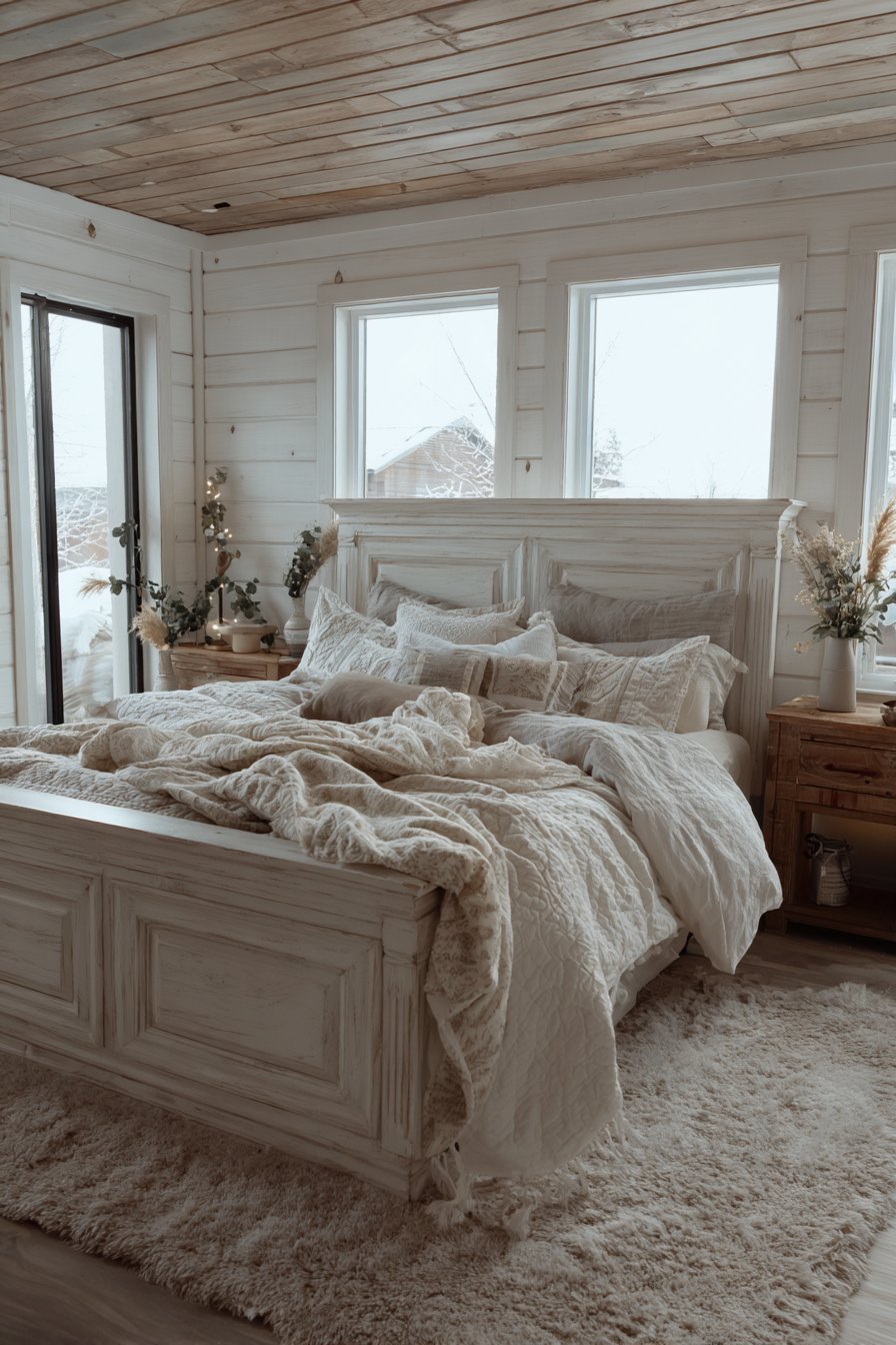 Modern Farmhouse Warmth with Painted Wood Character