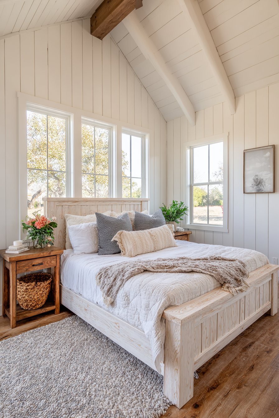 Modern Farmhouse Warmth with Painted Wood Character