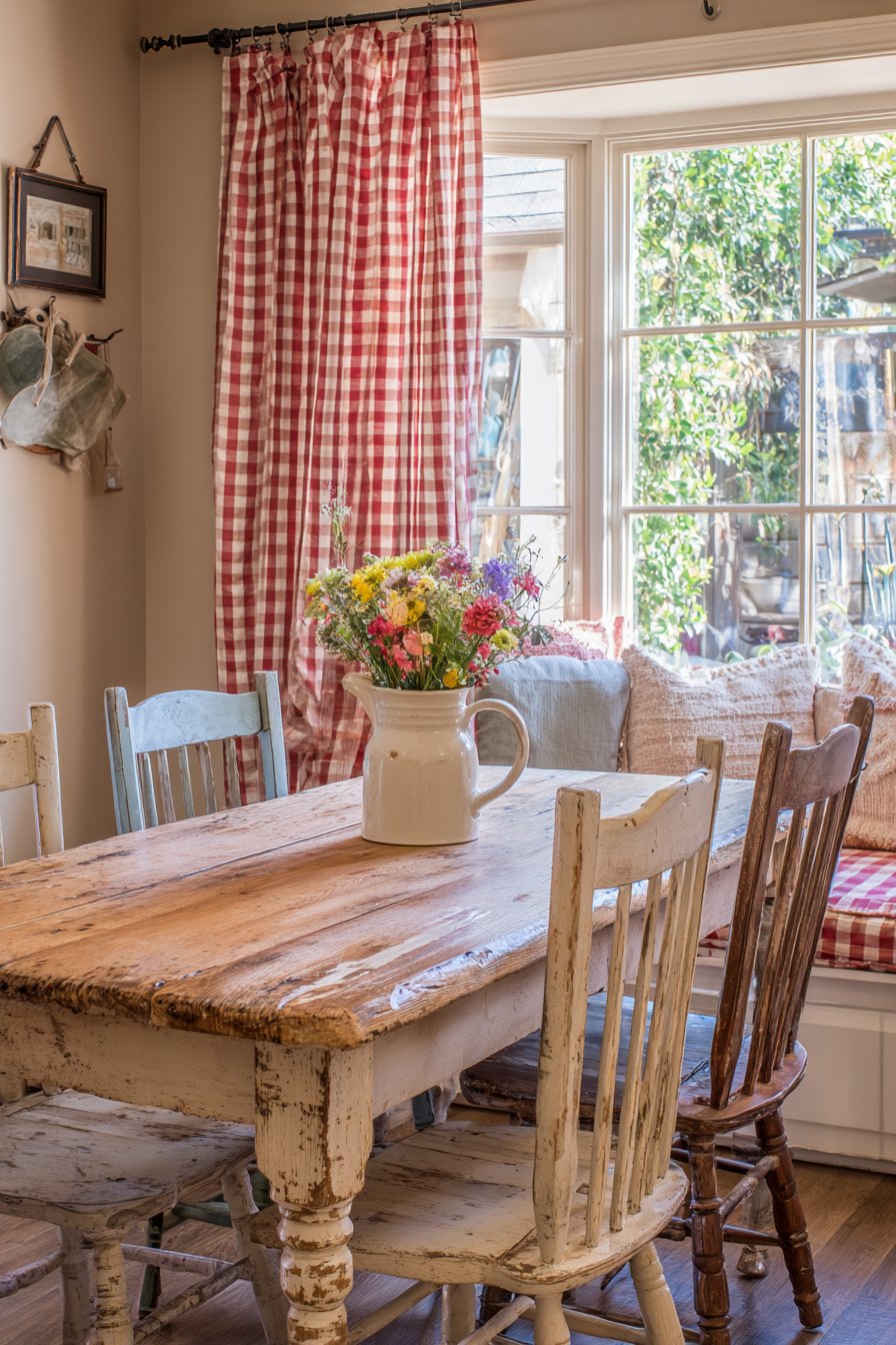Cozy Breakfast Nook with Vintage Character