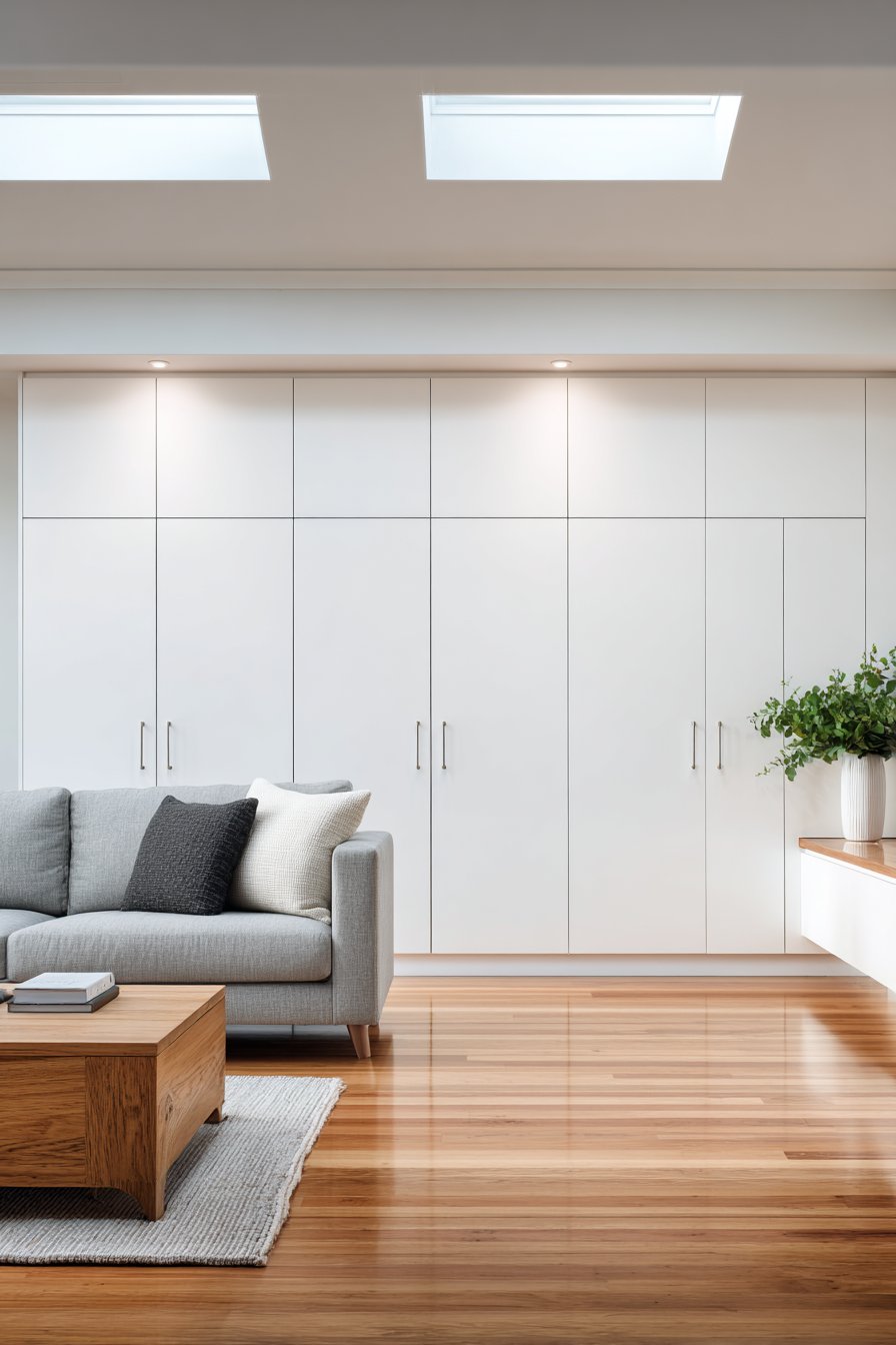 Seamless Storage Wall with Hidden Functionality