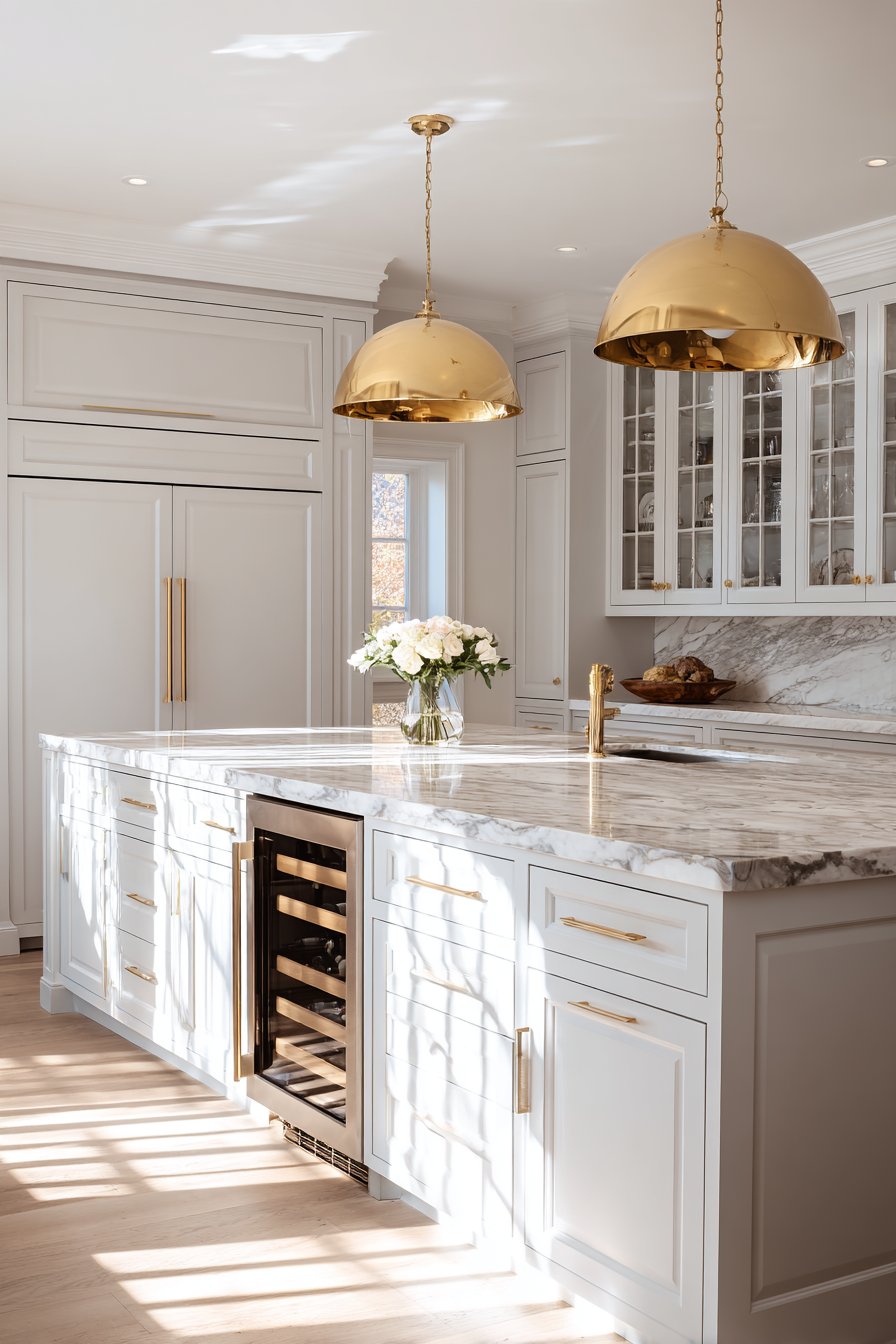 Luxe Modern Kitchen with Expansive Island