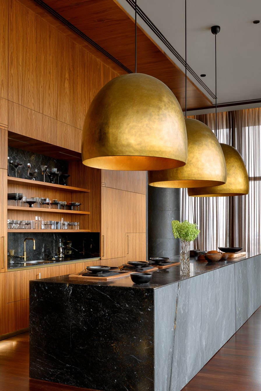 Luxe Modern Kitchen with Expansive Island