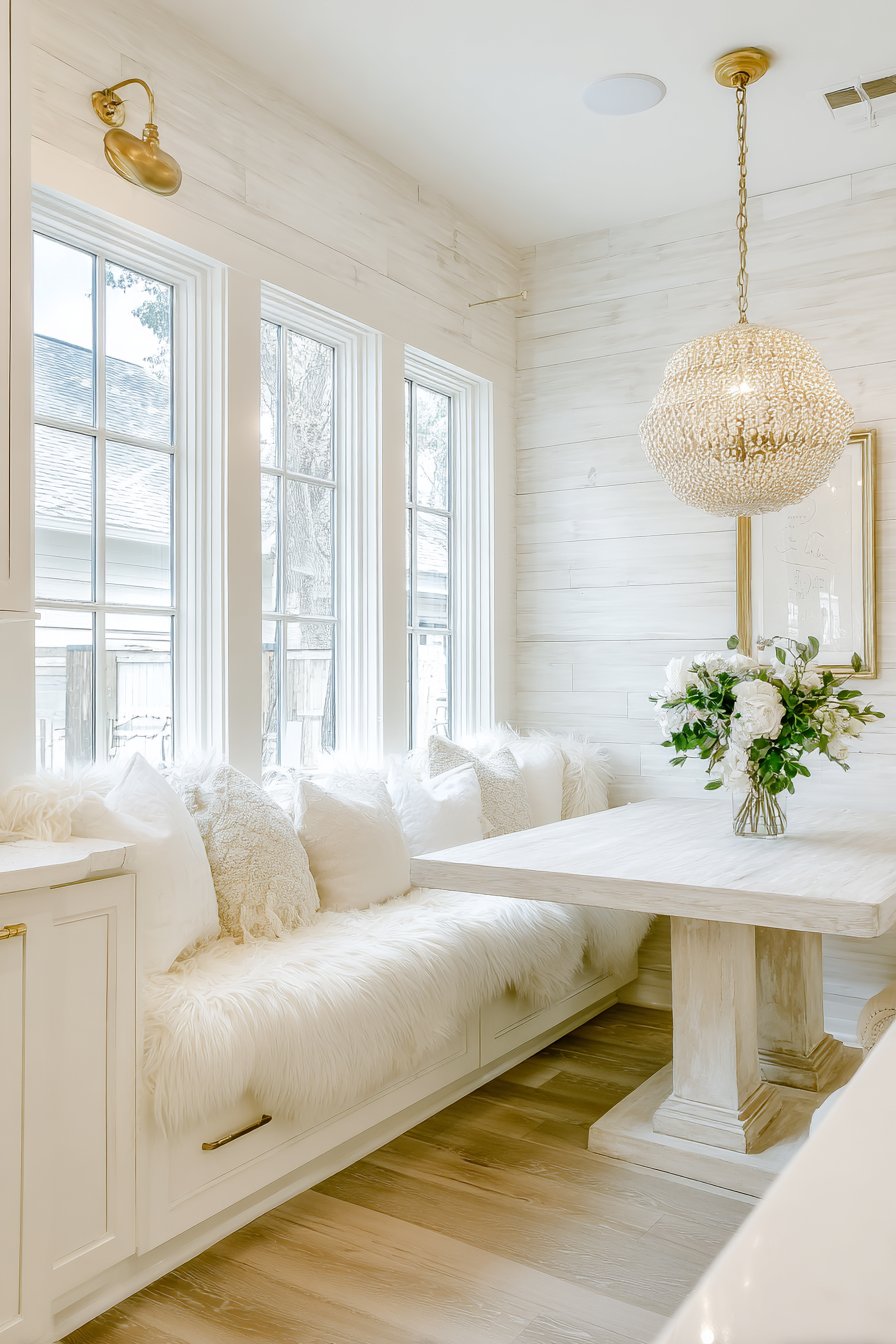 Inviting Breakfast Nook with Built-In Banquette