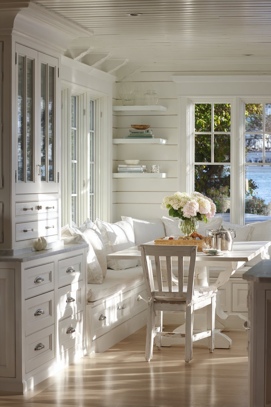 Inviting Breakfast Nook with Built-In Banquette