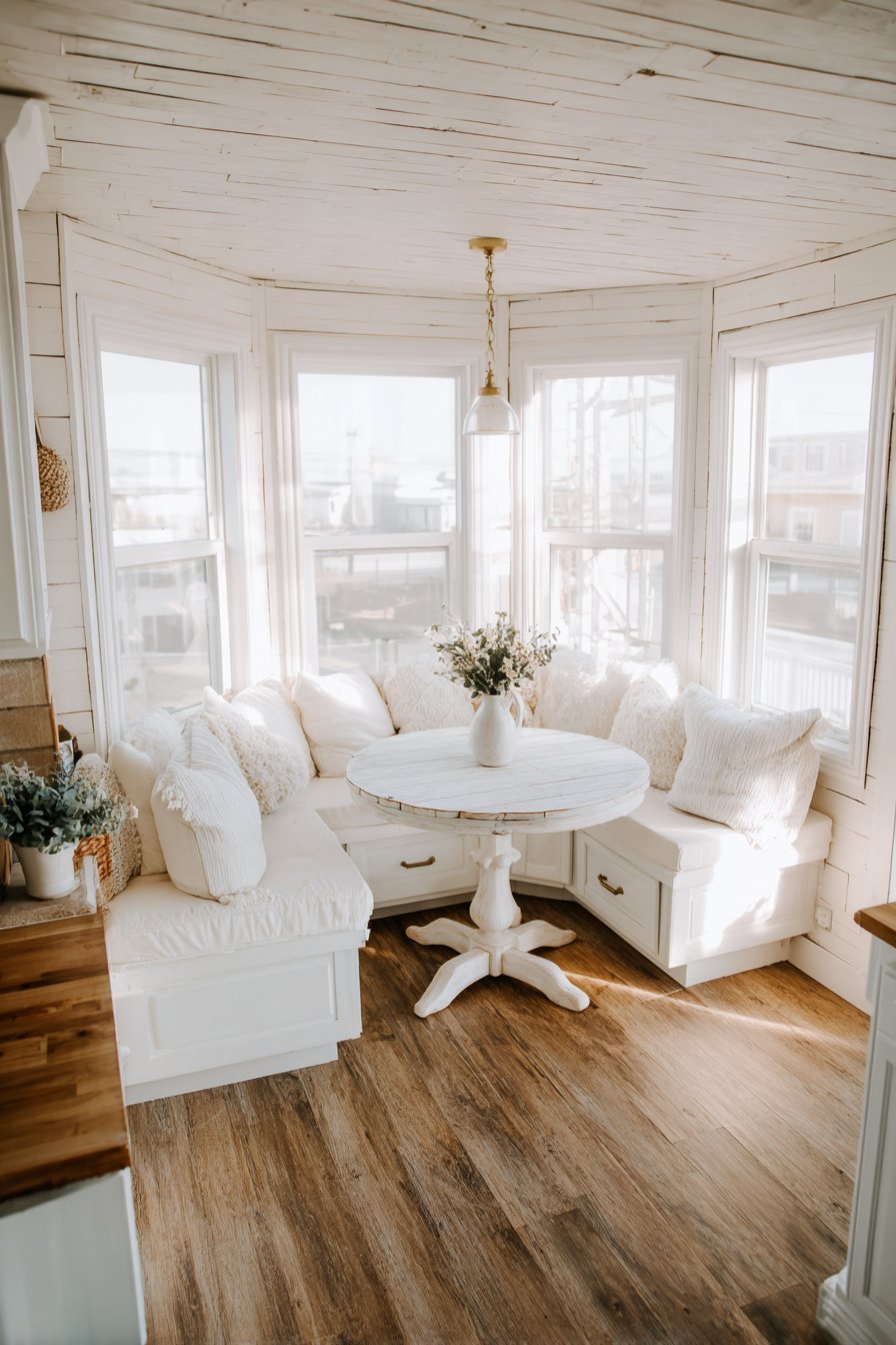 Inviting Breakfast Nook with Built-In Banquette