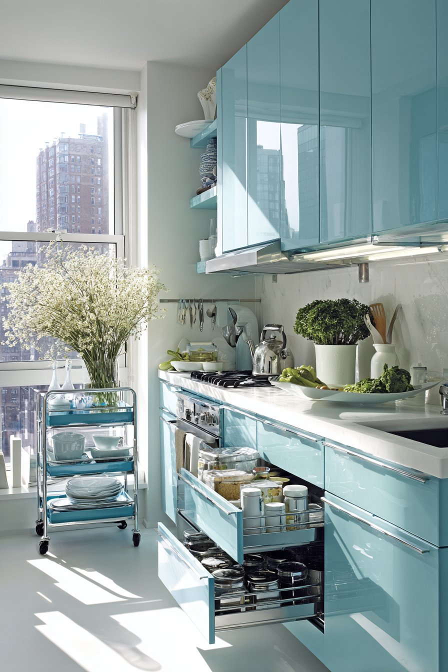 Space-Maximizing Light Teal Efficiency