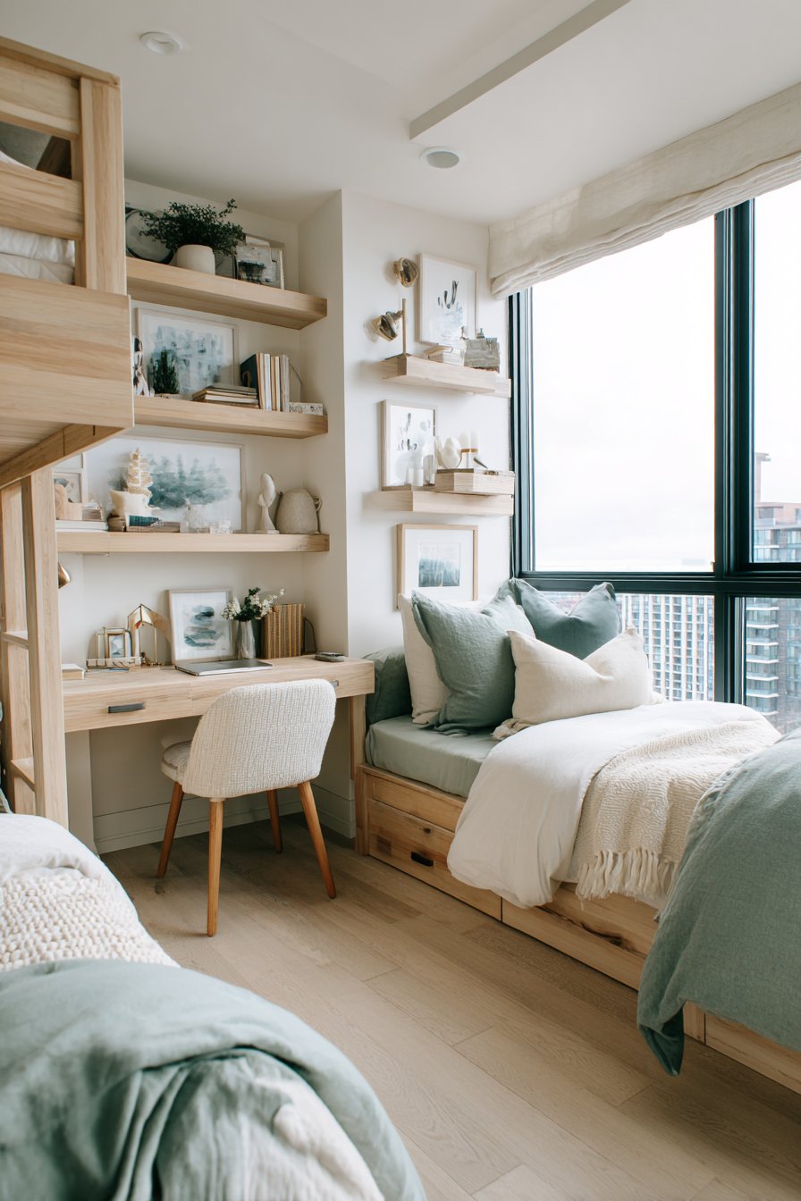 Scandinavian-Inspired Shared Children's Space