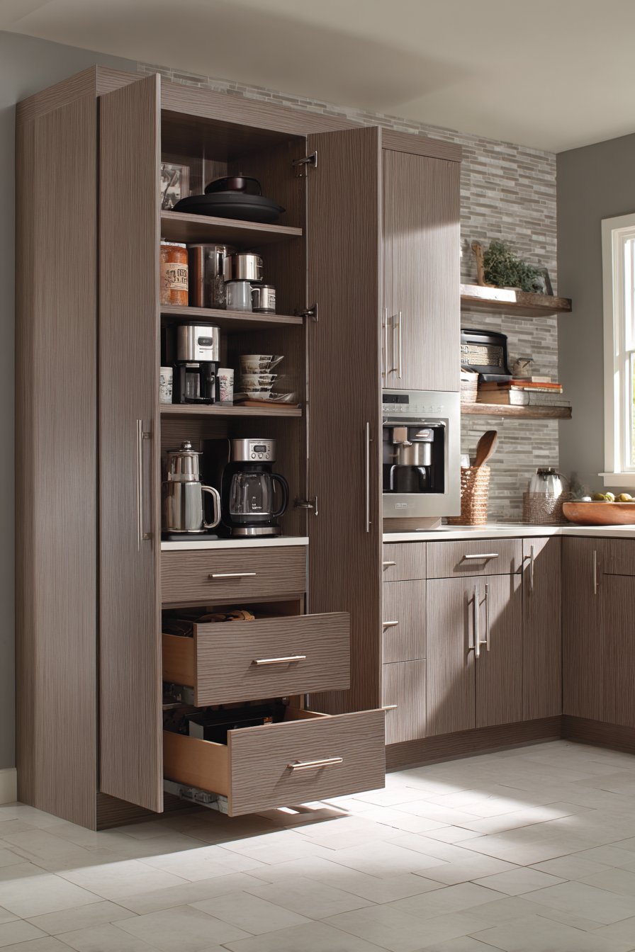 Practical Pantry Organization with Floor-to-Ceiling Storage