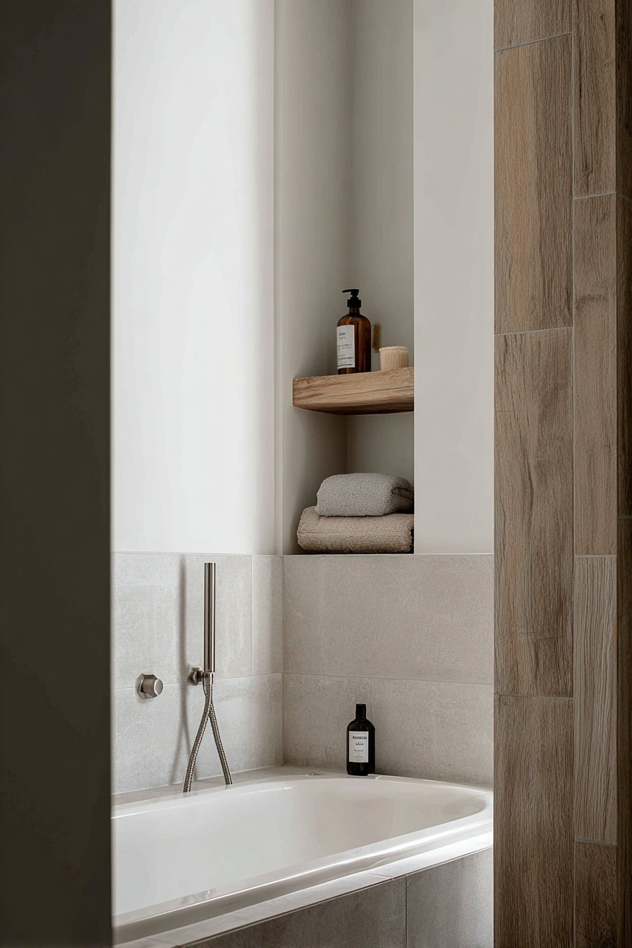 Japanese-Inspired Soaking Tub Alcove