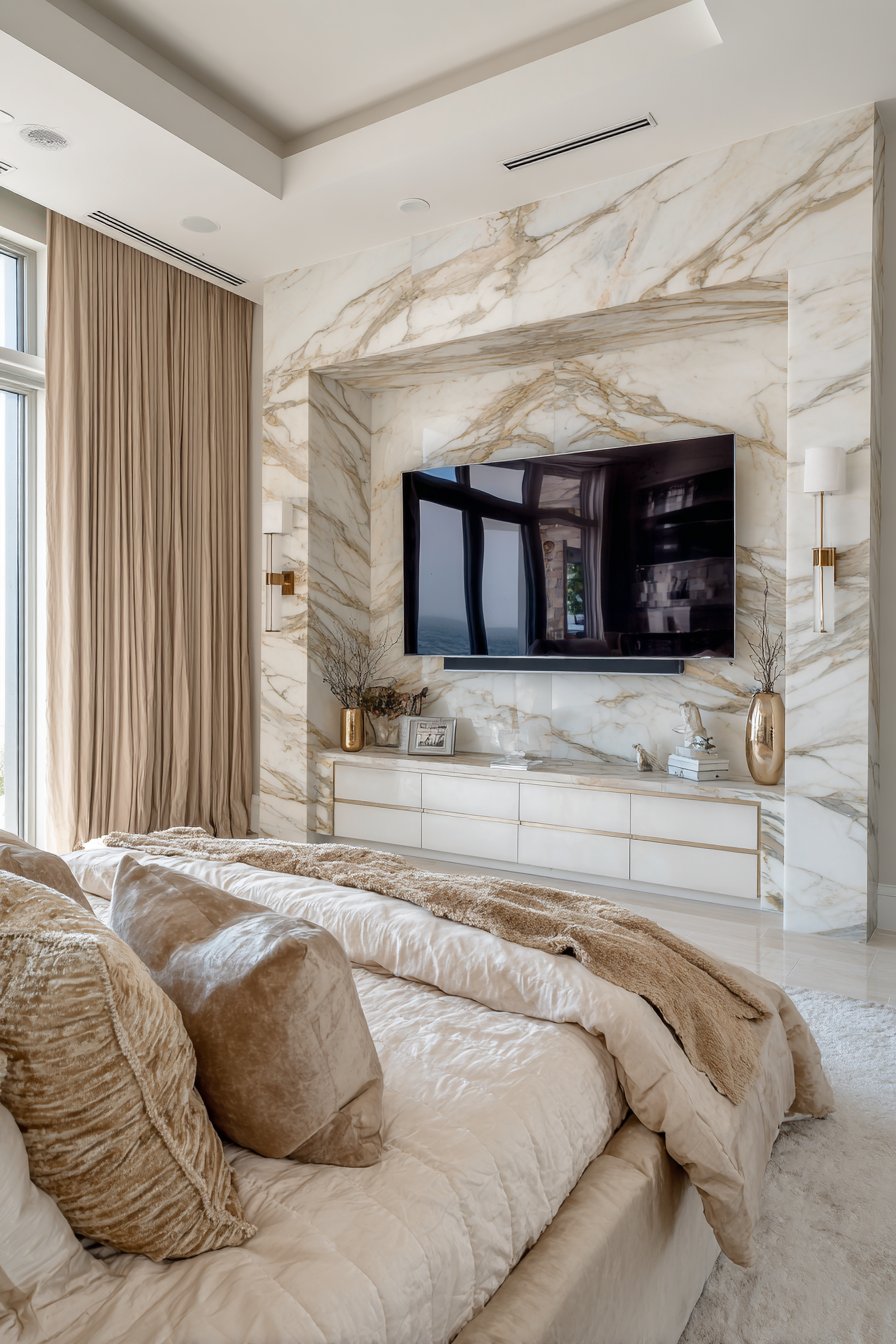 Luxury Marble Accent Wall Design
