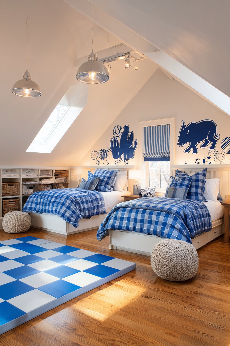 Sports-Themed Energy with Custom Wall Murals