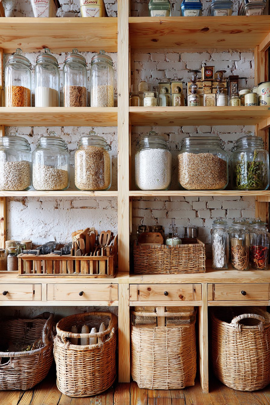 Organized Pantry with Country Charm