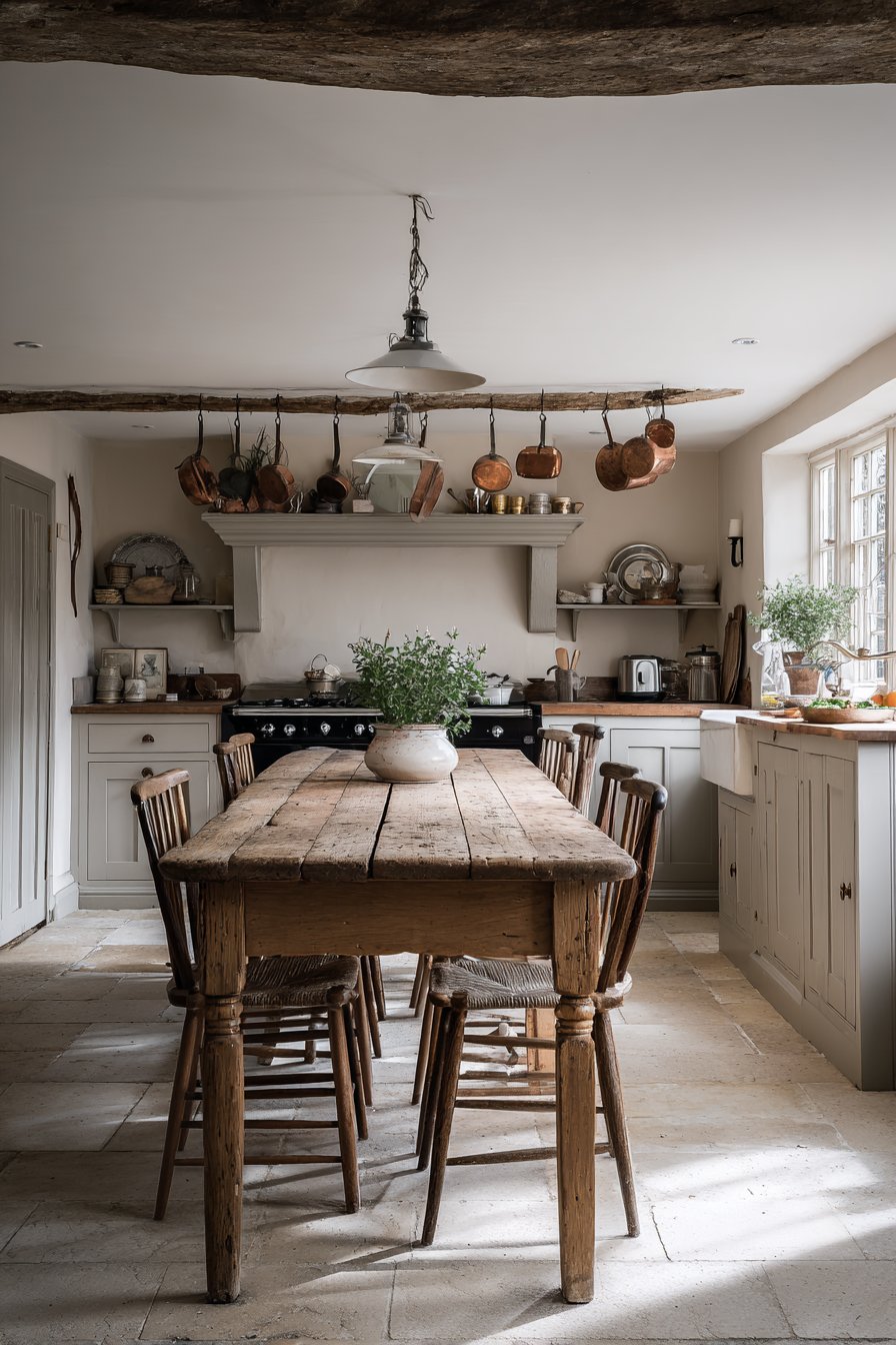 Family-Centered Farmhouse Table Island