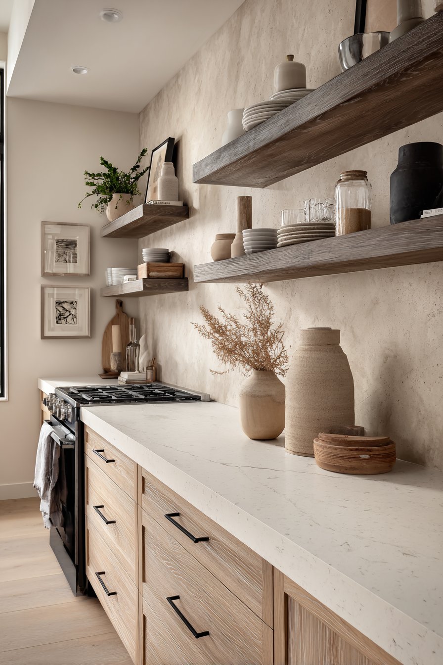 Scandinavian-Inspired Modern Kitchen with Natural Materials