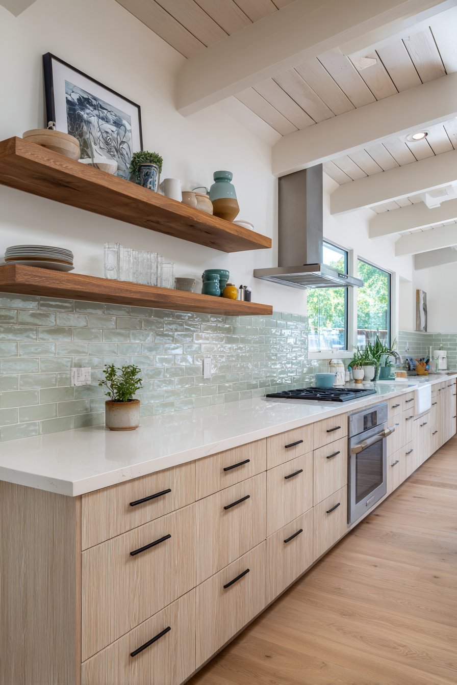 Scandinavian-Inspired Modern Kitchen with Natural Materials