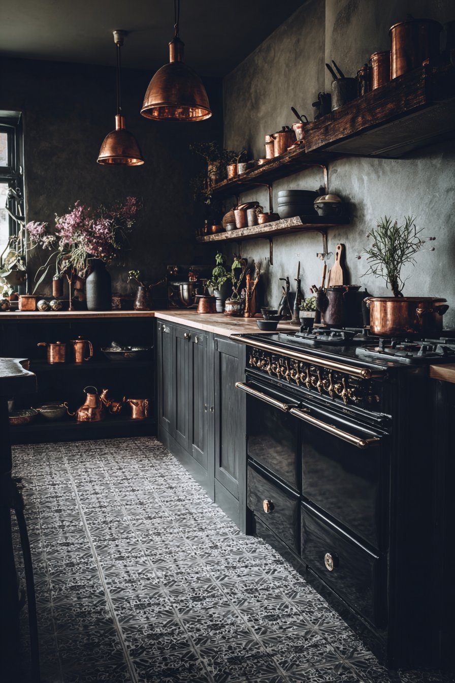 Vintage Range with Patterned Cement Tiles