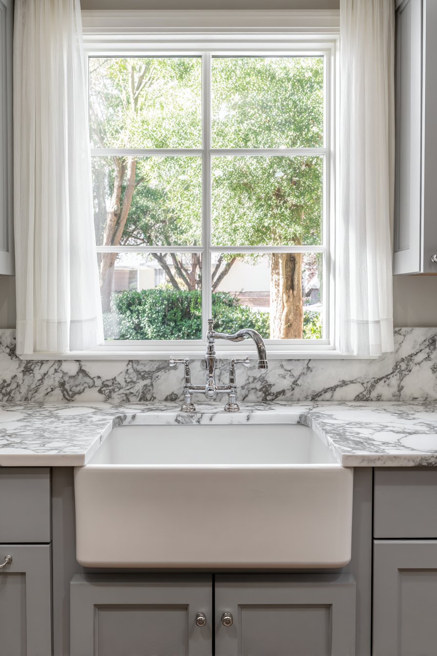 Timeless Farmhouse Sink Focus