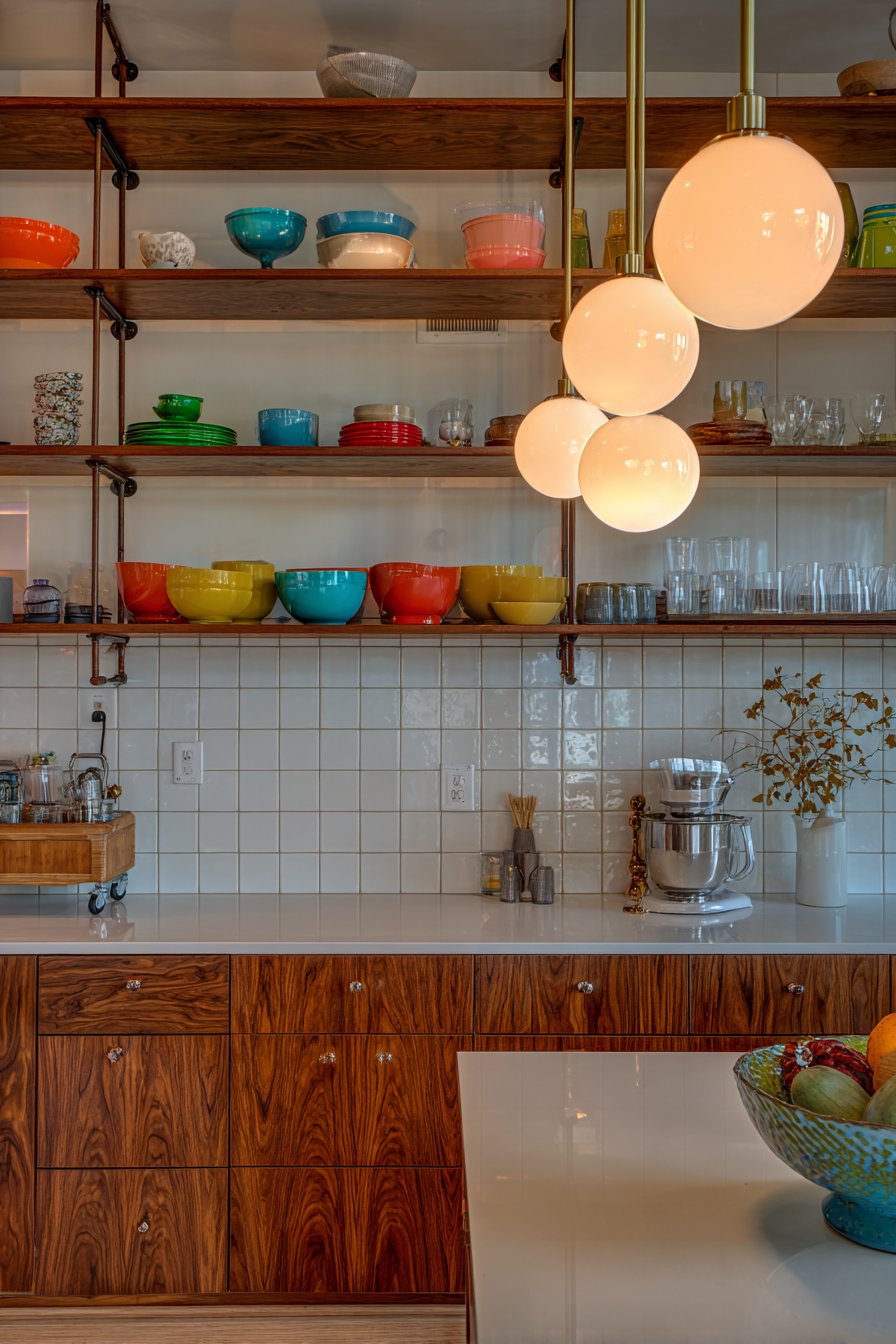 Textured Brick Accent with Practical Storage