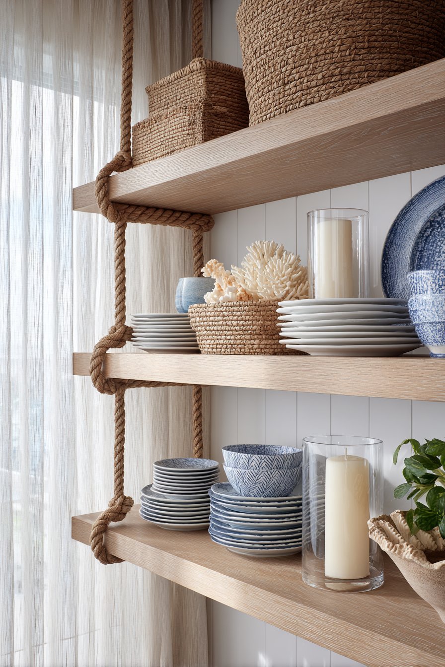 Coastal Elegance with Whitewashed Pine and Nautical Details