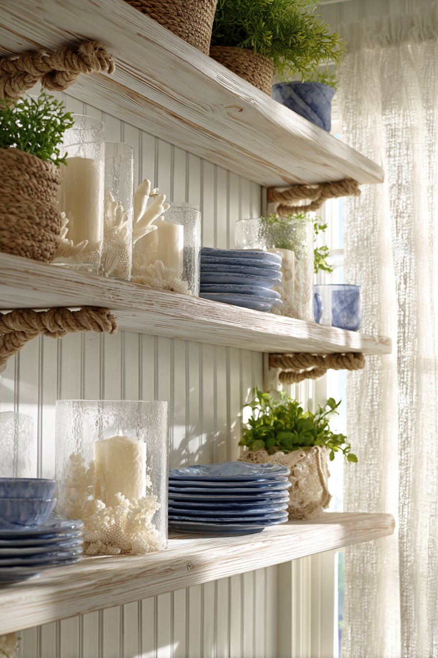 Coastal Elegance with Whitewashed Pine and Nautical Details