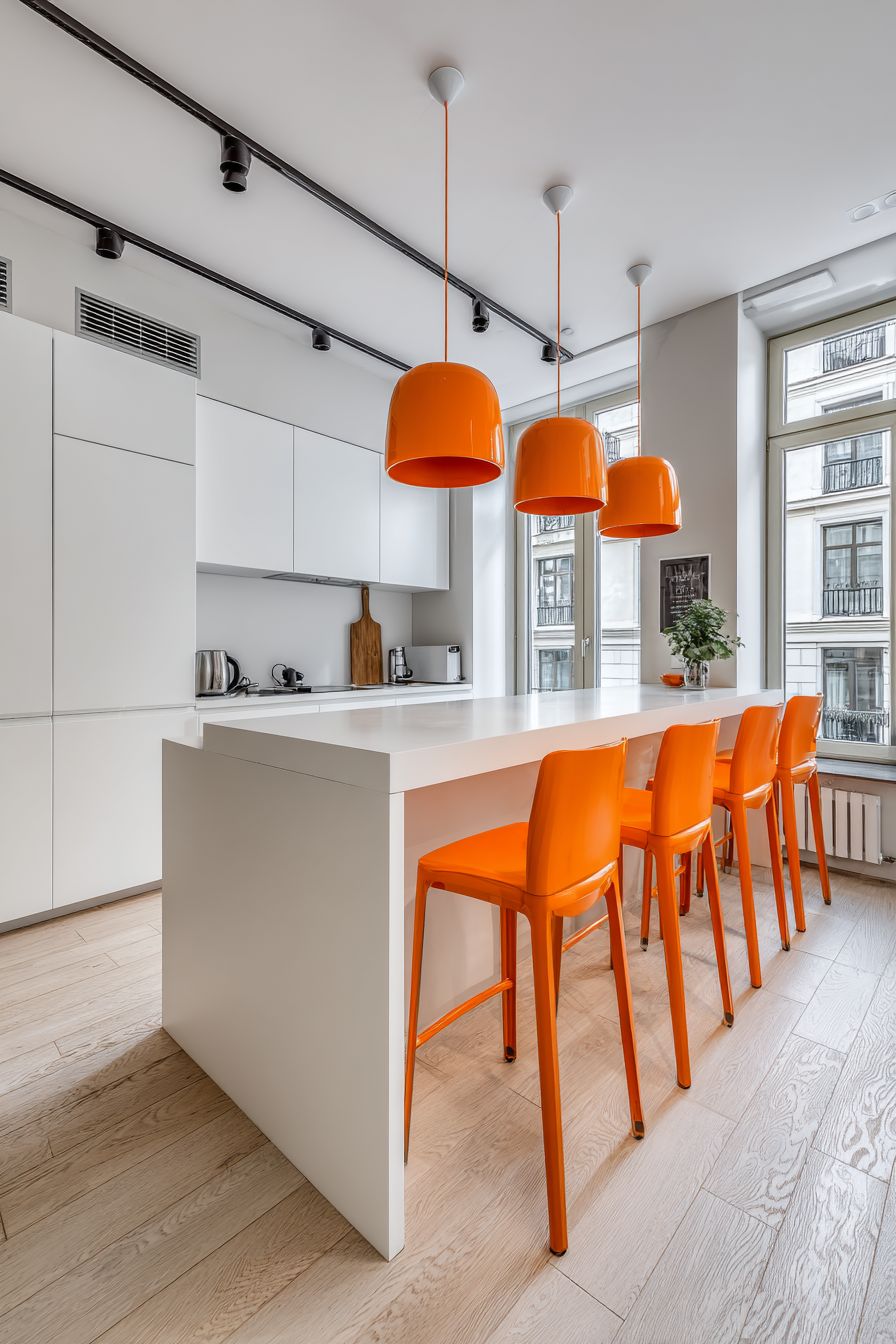  Scandinavian Minimalism with Orange Accents