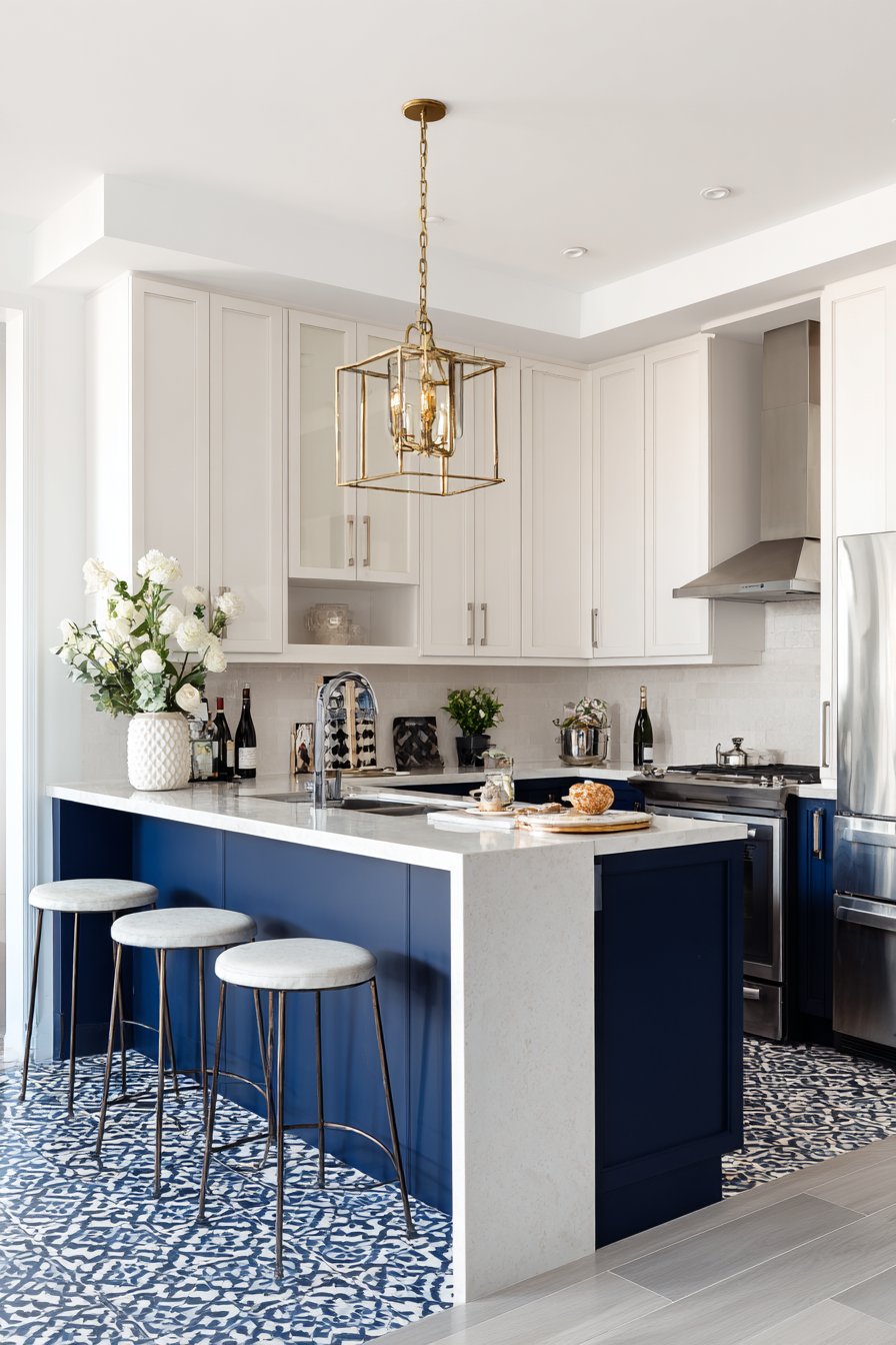 Contemporary Two-Tone Kitchen with Sophisticated Style