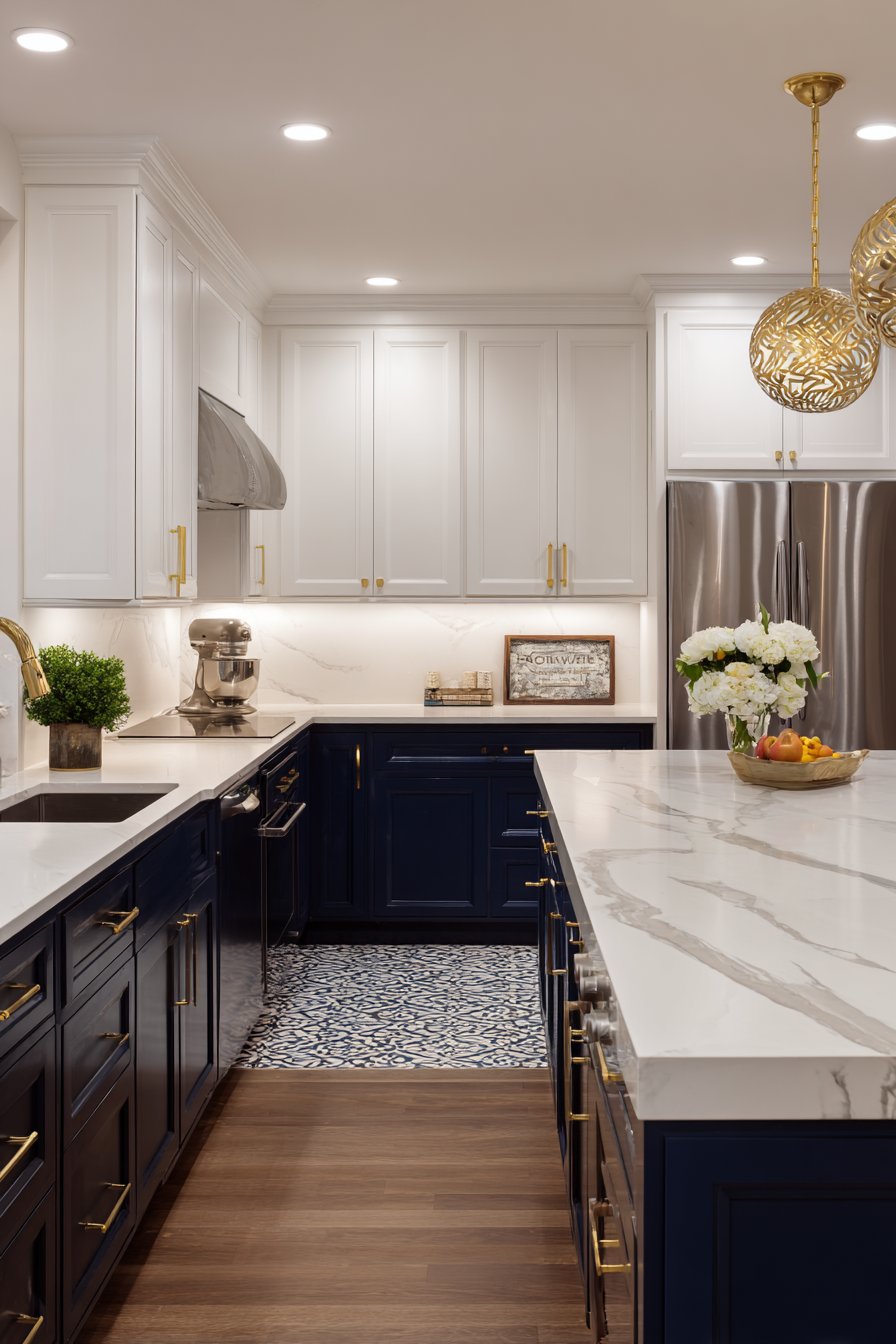 Contemporary Two-Tone Kitchen with Sophisticated Style