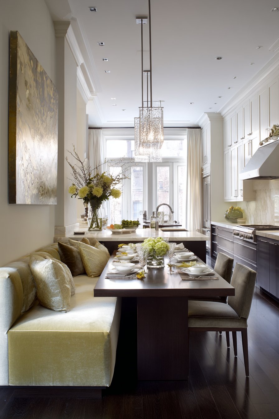 Contemporary Charcoal Velvet and Chrome