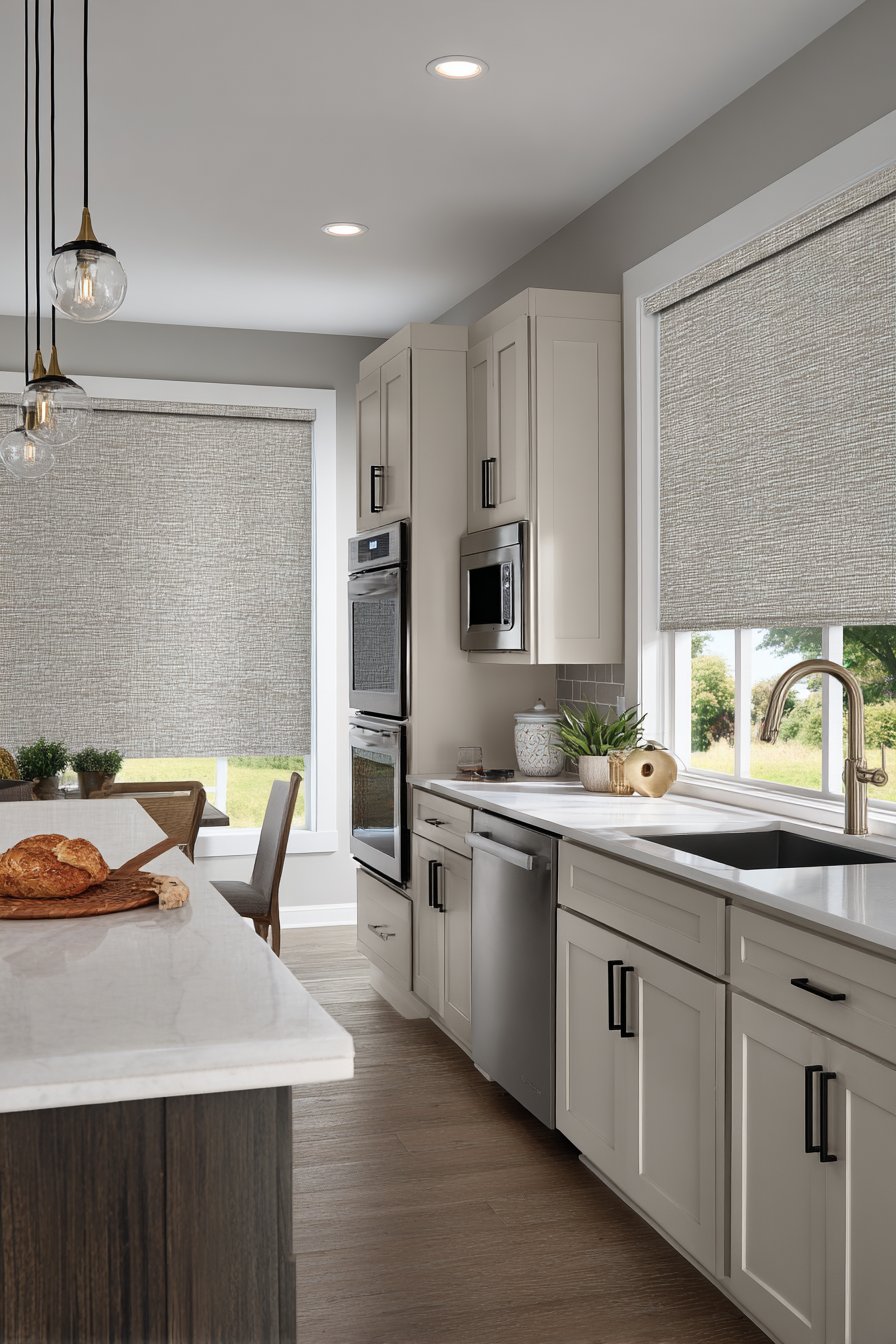 Contemporary Minimalism with Roller Shades