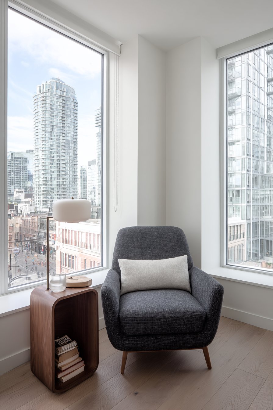 Corner Reading Sanctuary with Architectural Focus