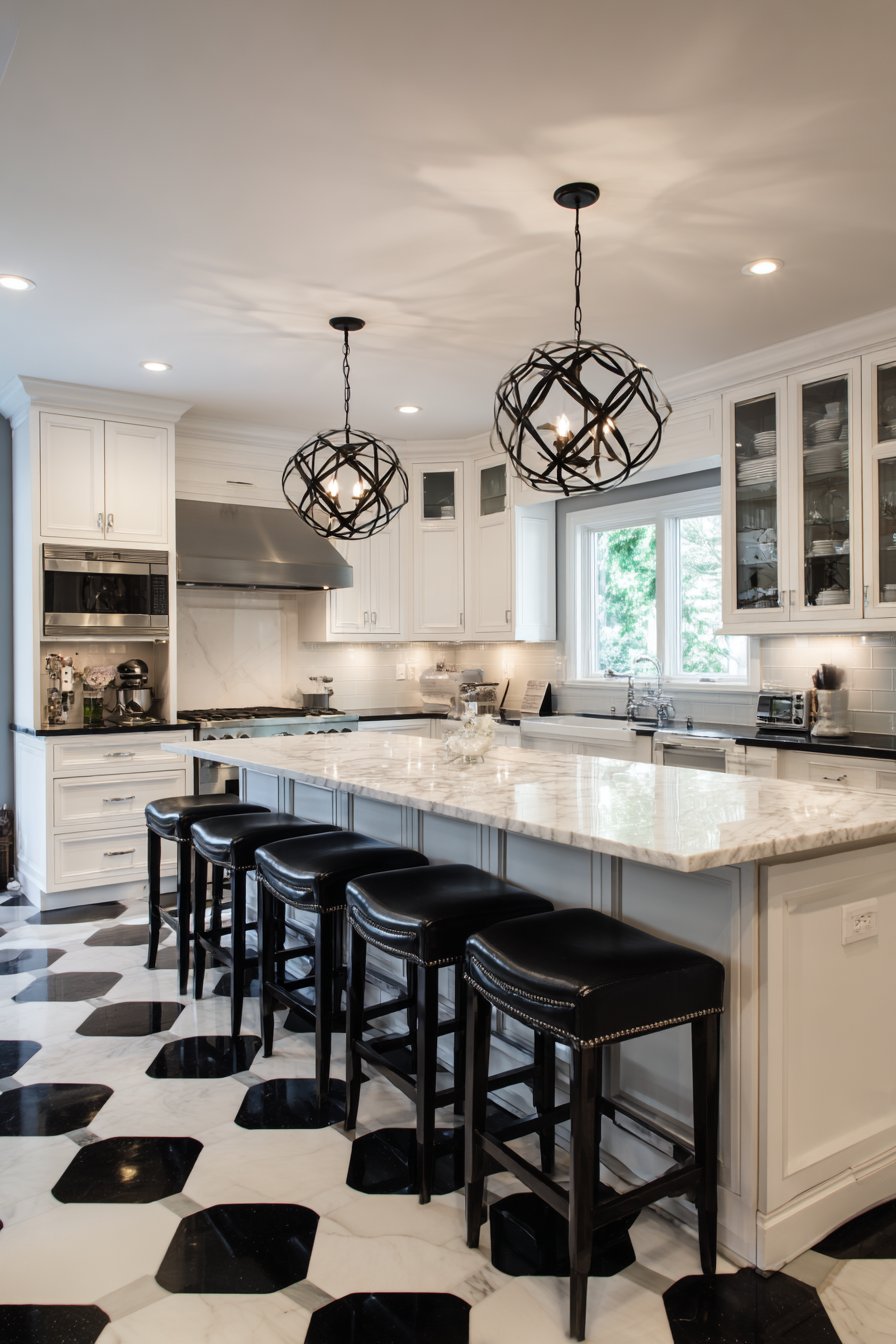 Geometric Floor Pattern with Bold Visual Impact