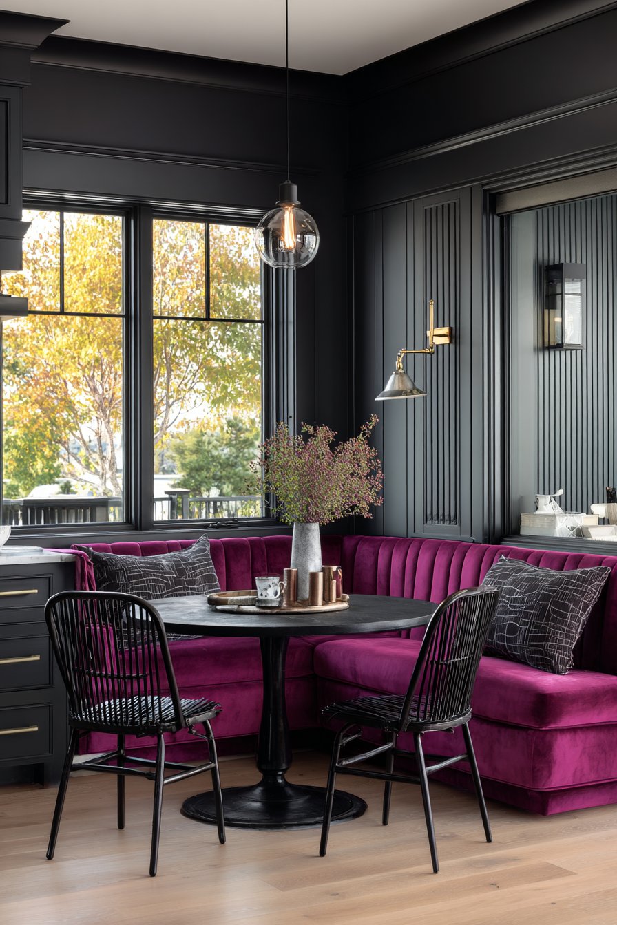 Plum Velvet Breakfast Nook