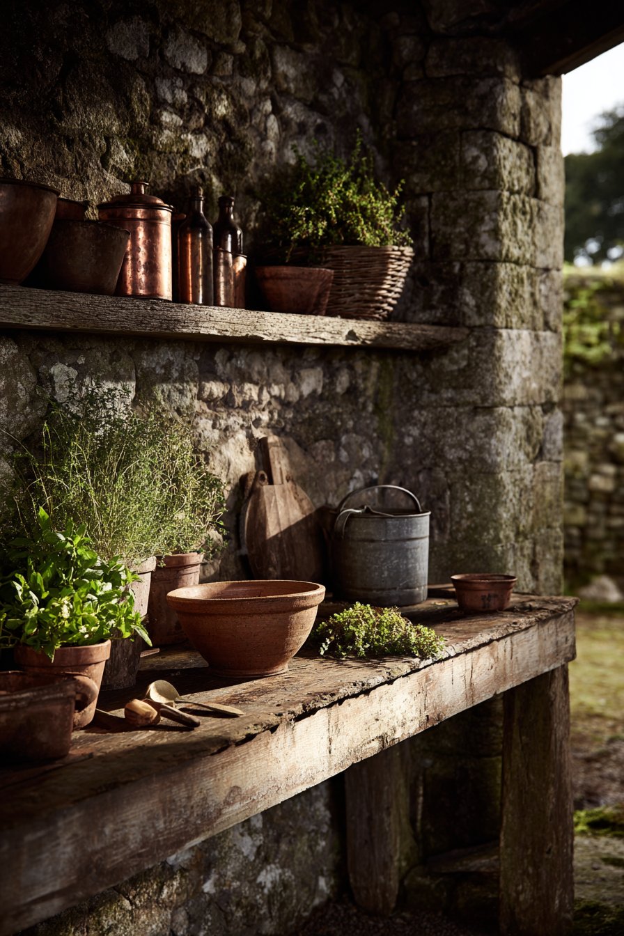 Natural Stone and Reclaimed Wood Integration